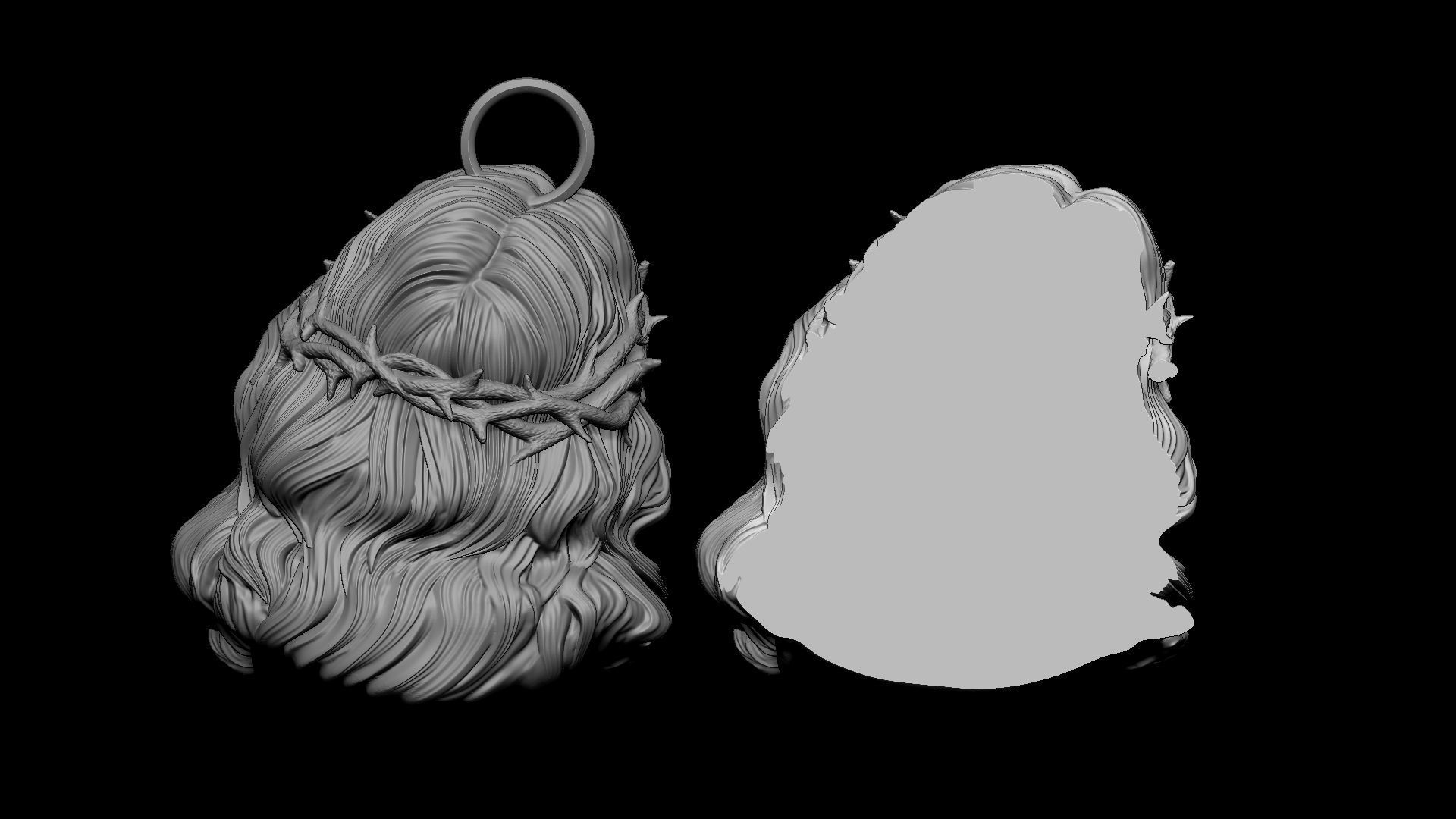 Jesus Head 01 3D print model_18