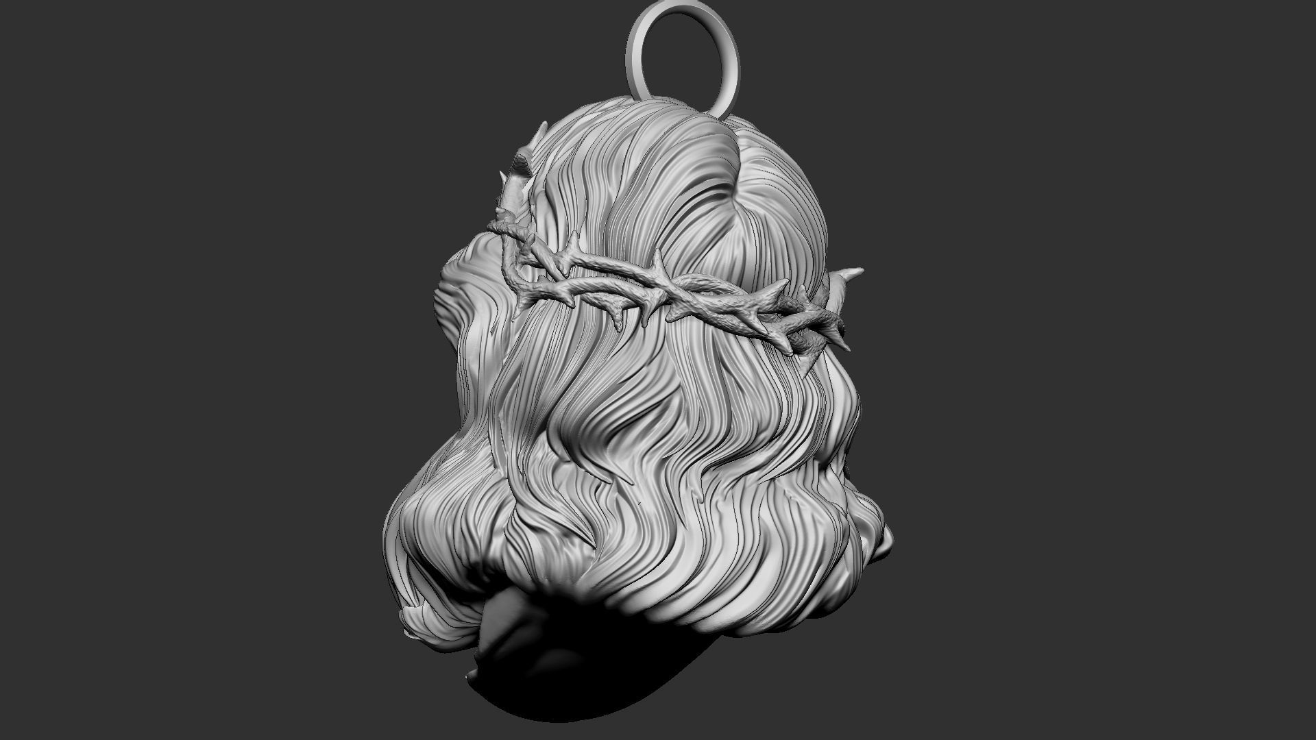 Jesus Head 01 3D print model_31