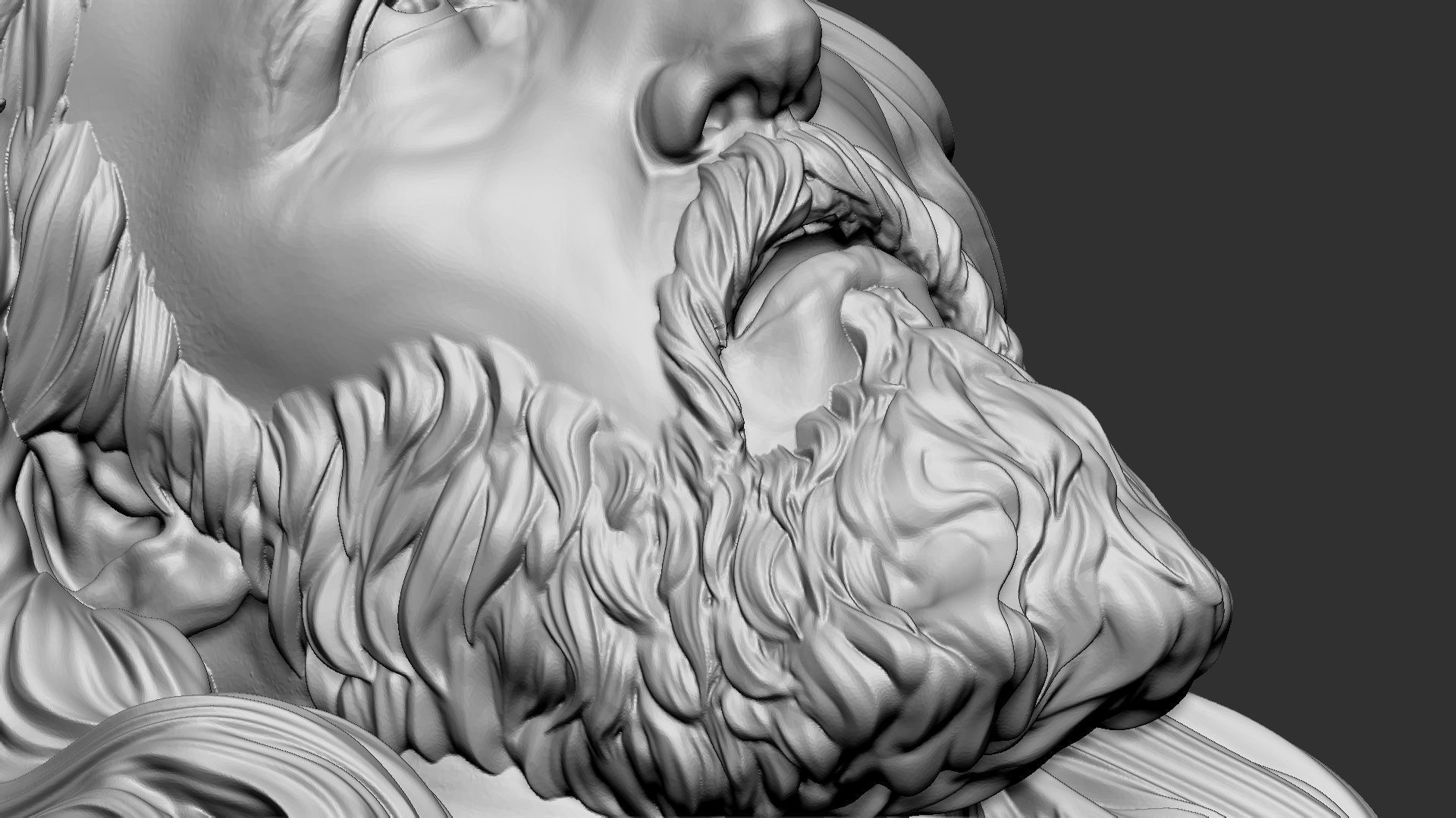 Jesus Head 01 3D print model_24