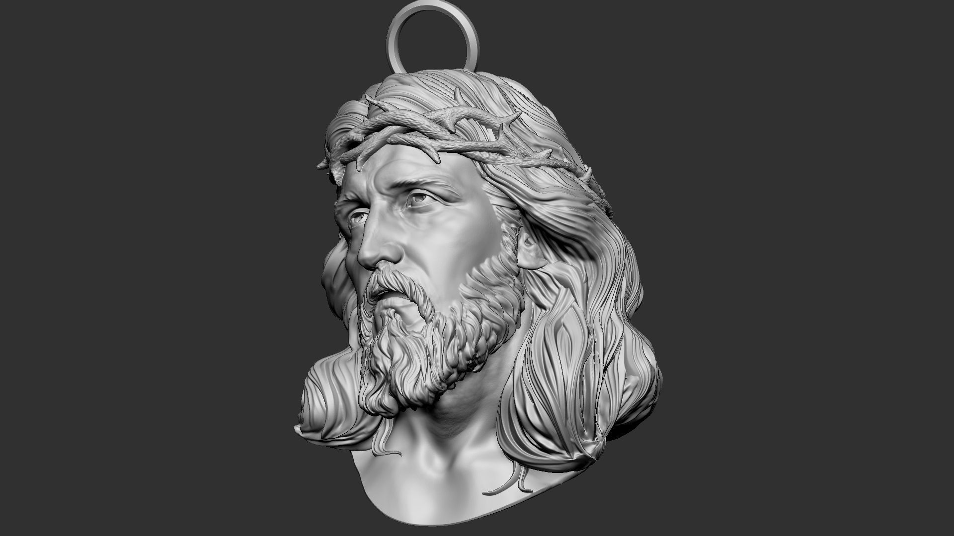 Jesus Head 01 3D print model_22