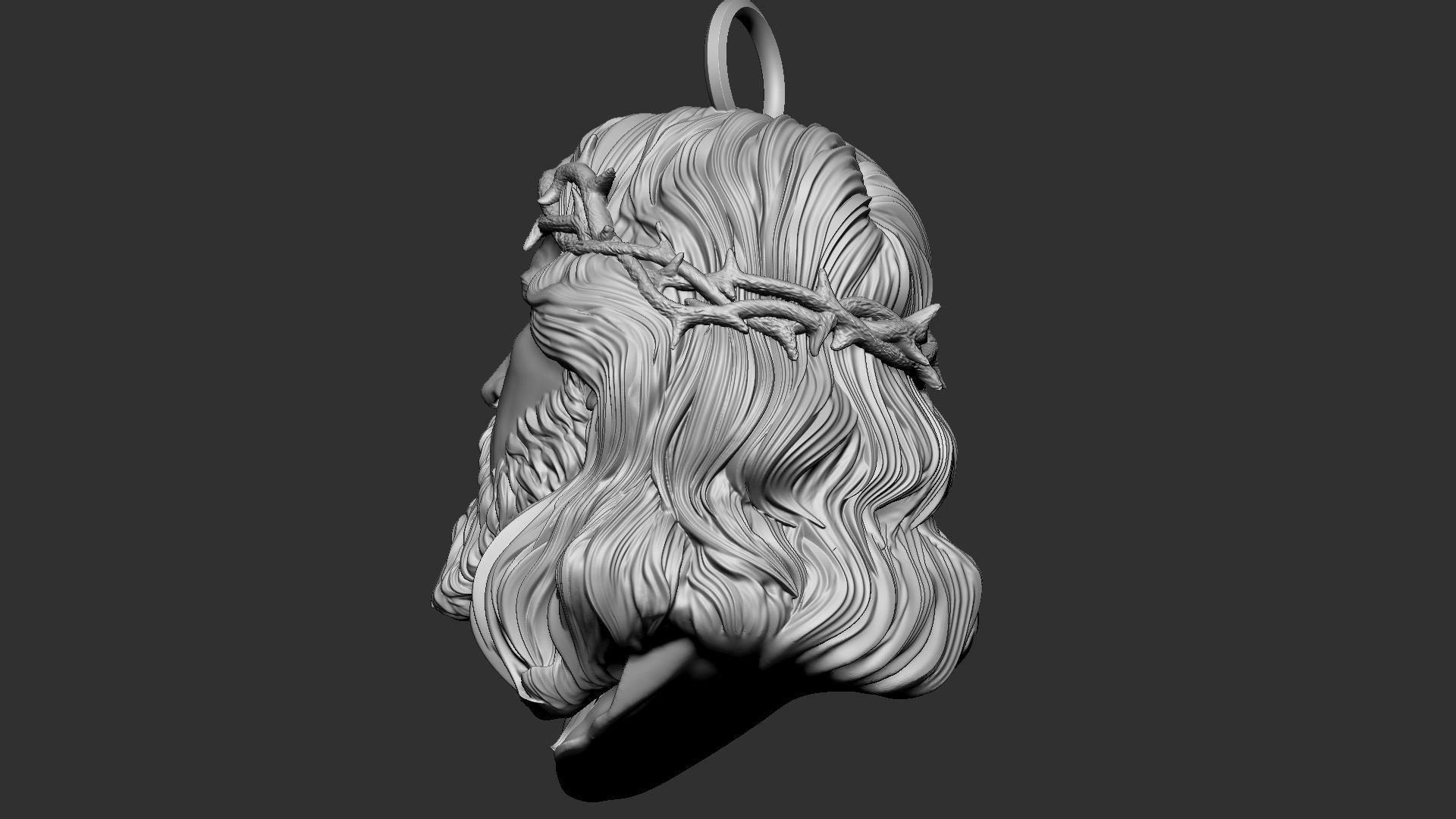 Jesus Head 01 3D print model_30