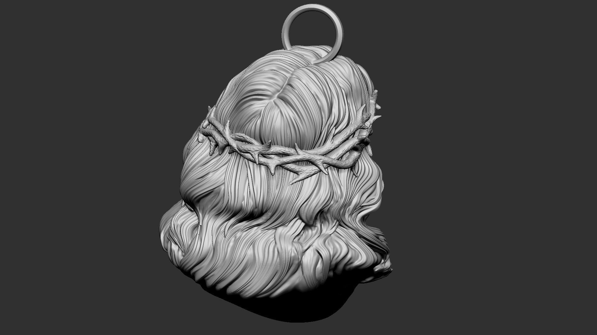 Jesus Head 01 3D print model_33