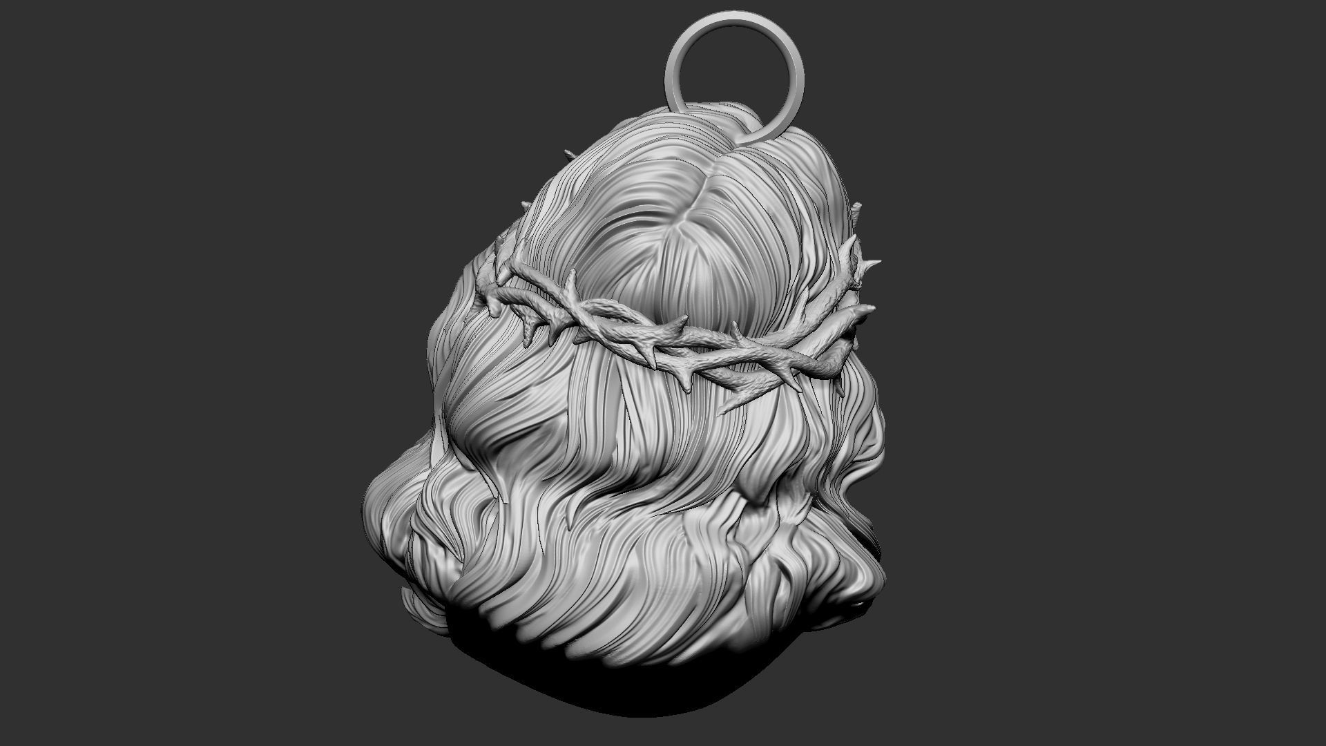 Jesus Head 01 3D print model_32