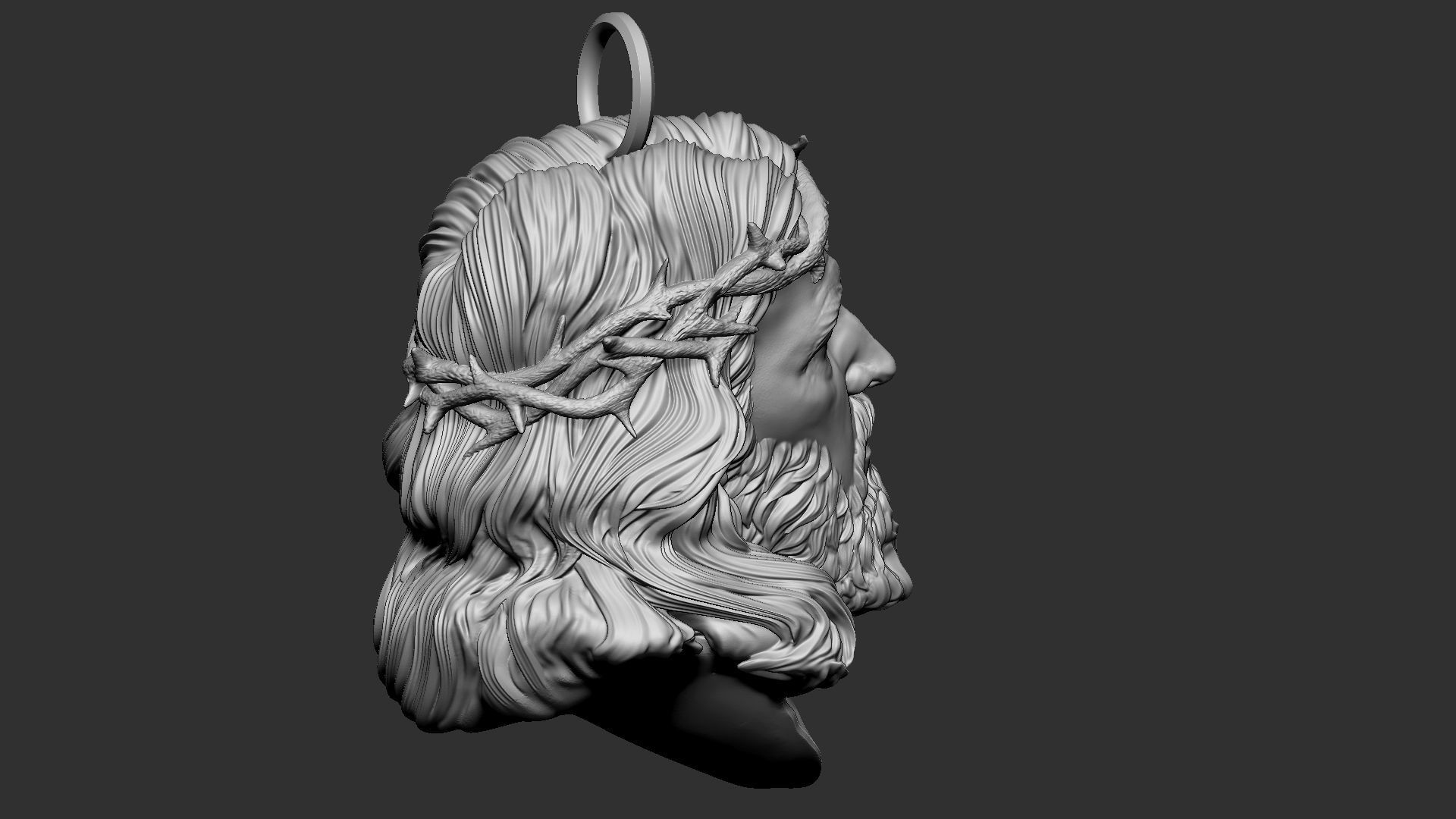 Jesus Head 01 3D print model_9
