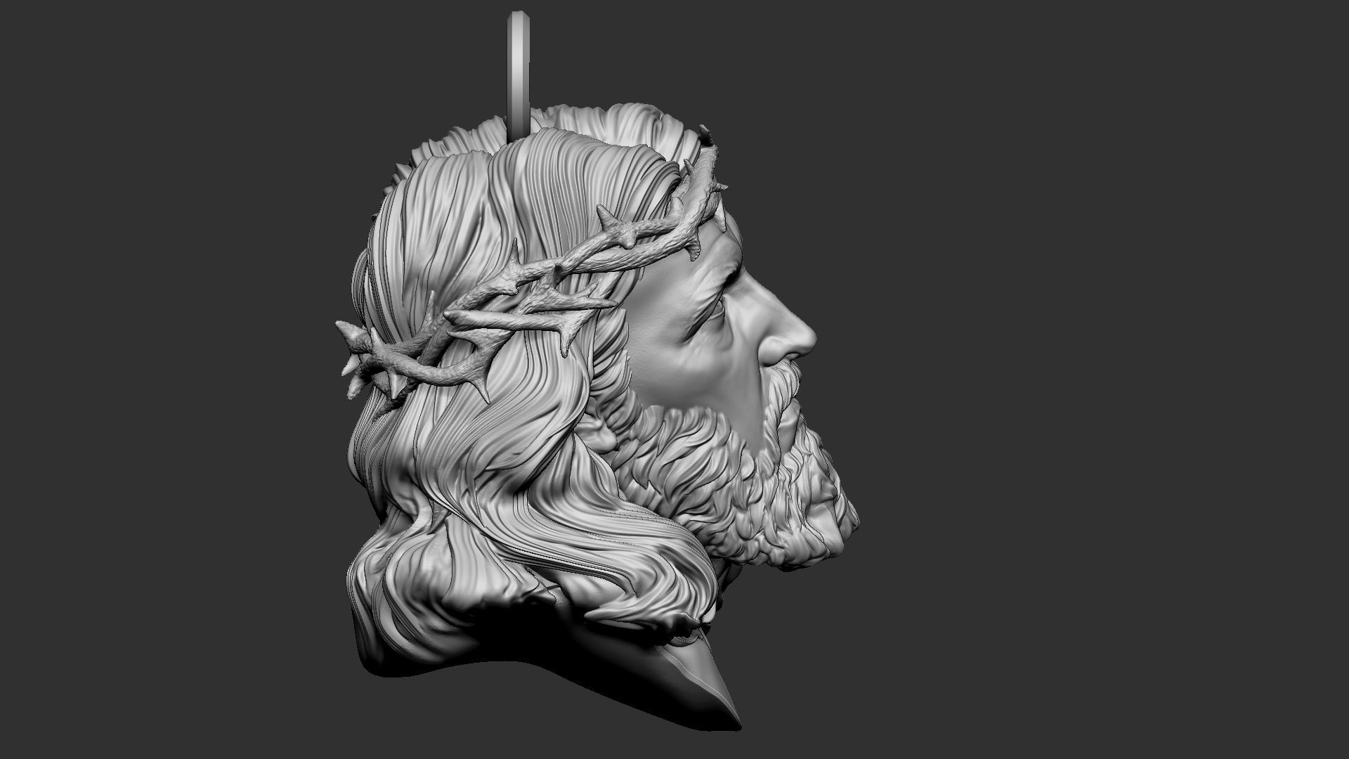 Jesus Head 01 3D print model_10