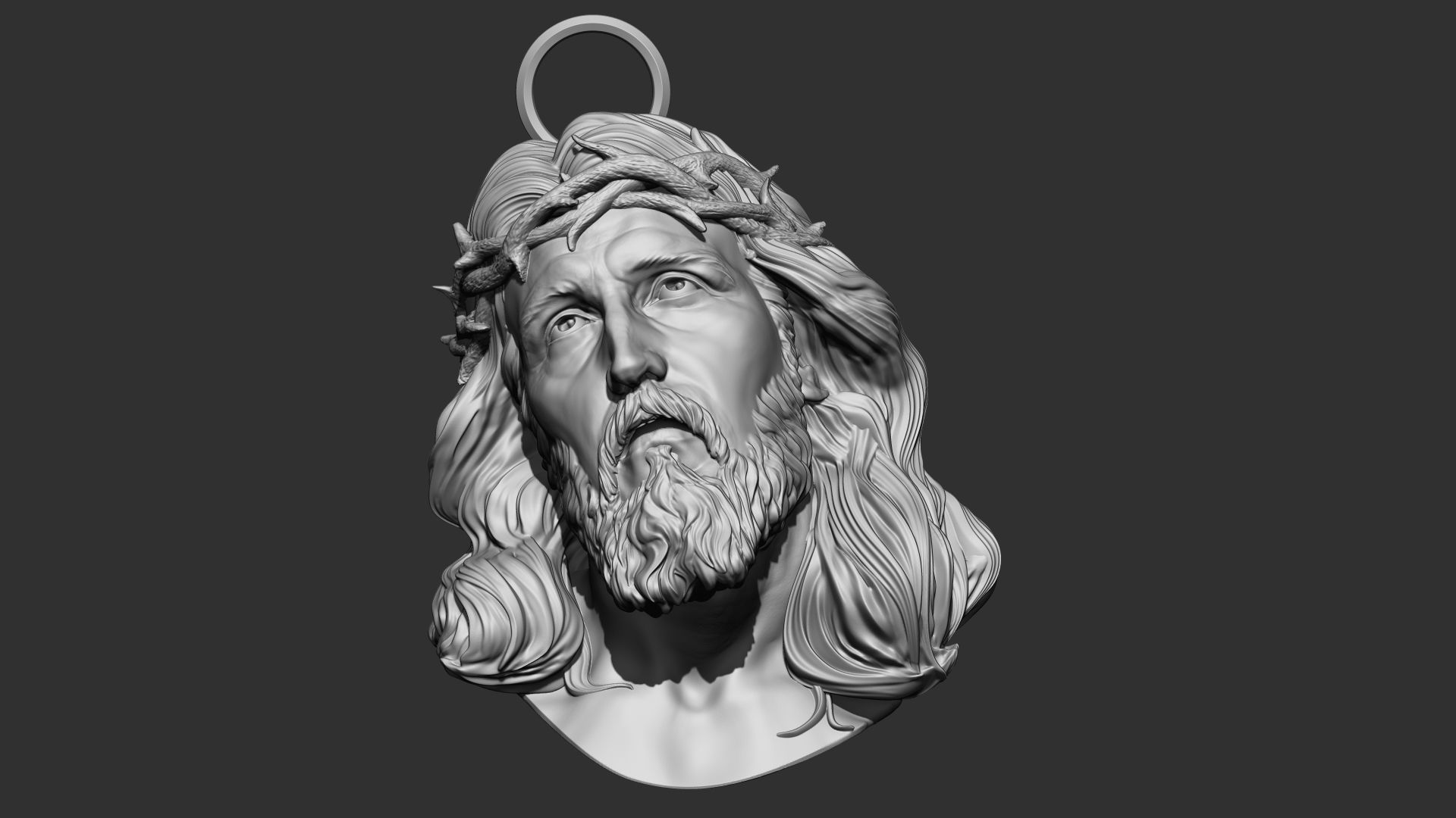 Jesus Head 01 3D print model_21