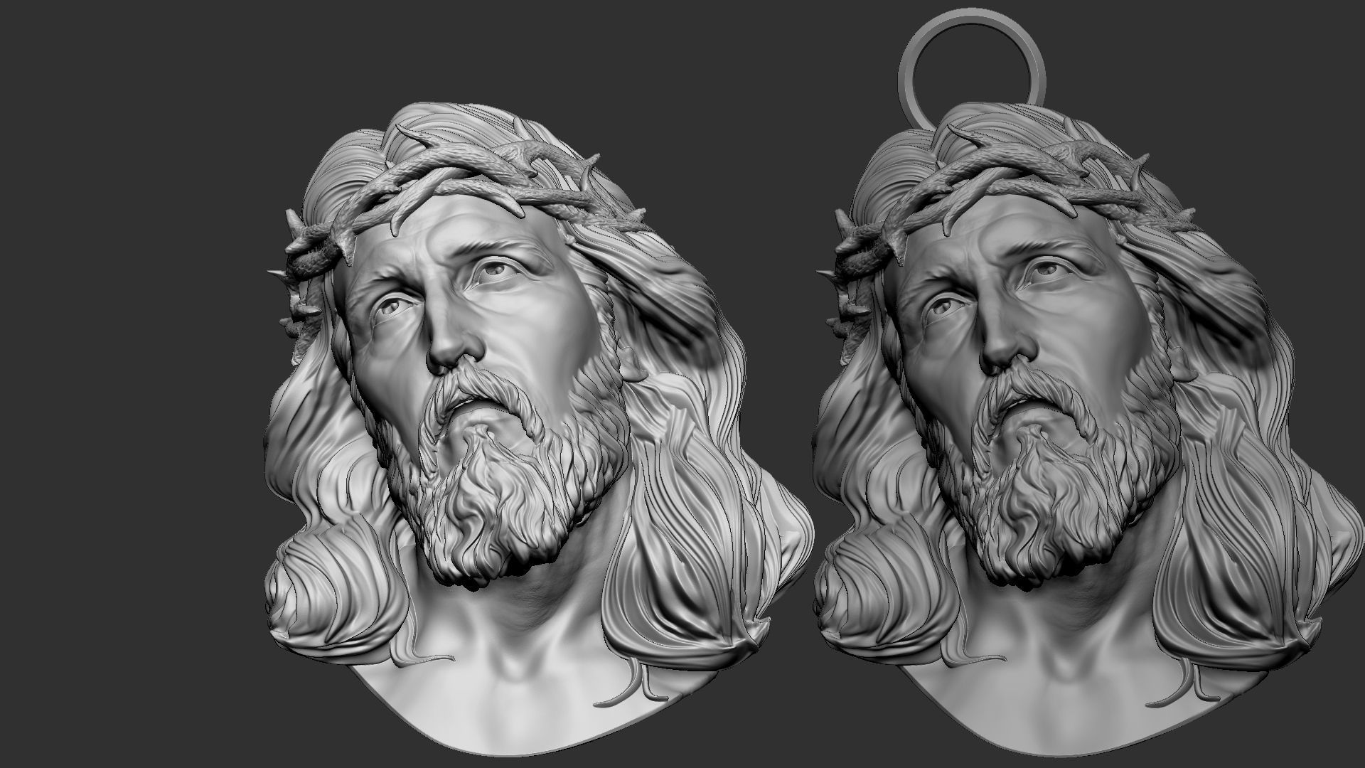 Jesus Head 01 3D print model_17