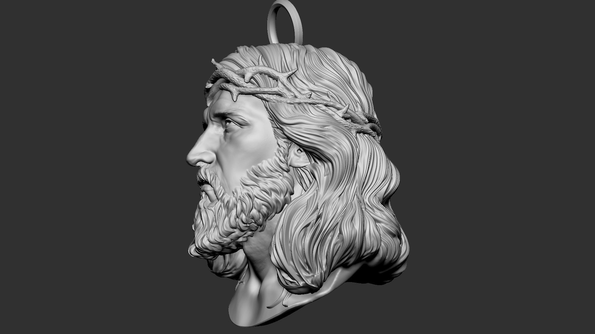 Jesus Head 01 3D print model_28
