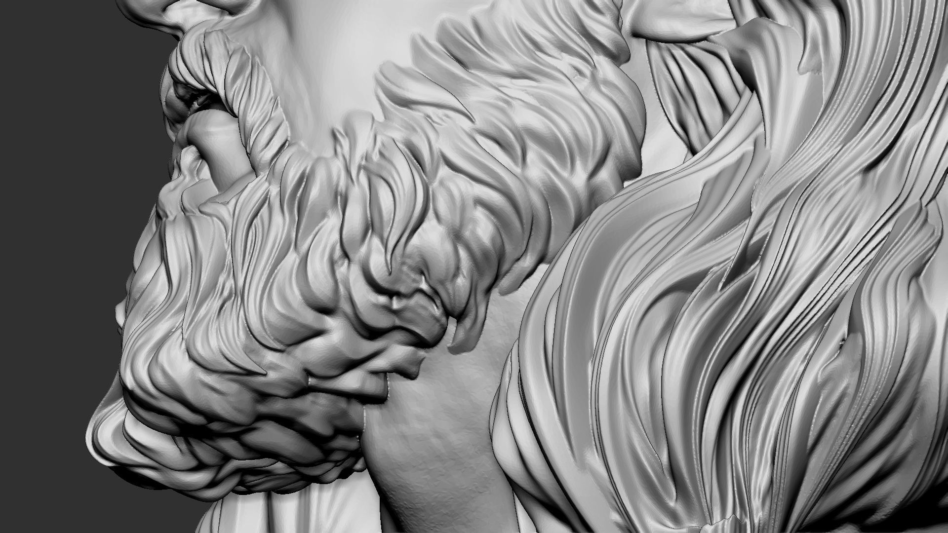 Jesus Head 01 3D print model_25