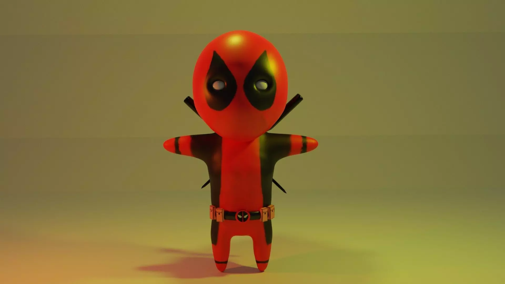 Deadpool character 3D model_0