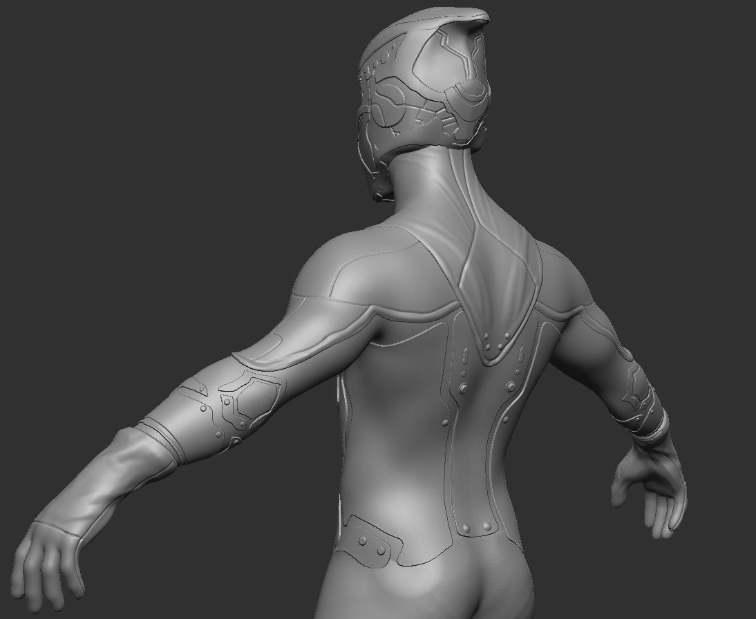 Sci-fi Thief - The Future Thief Low-poly 3D model_33