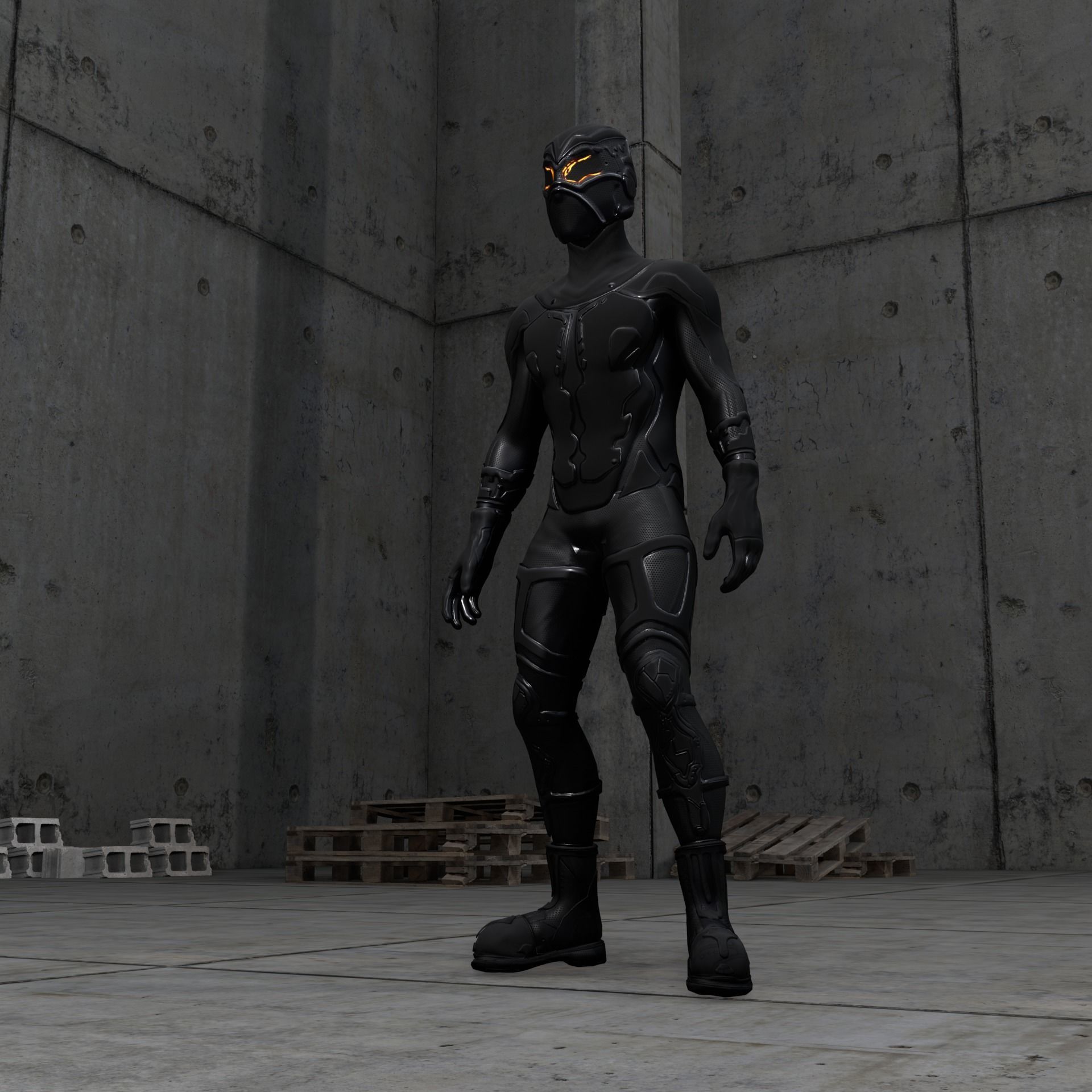 Sci-fi Thief - The Future Thief Low-poly 3D model_31