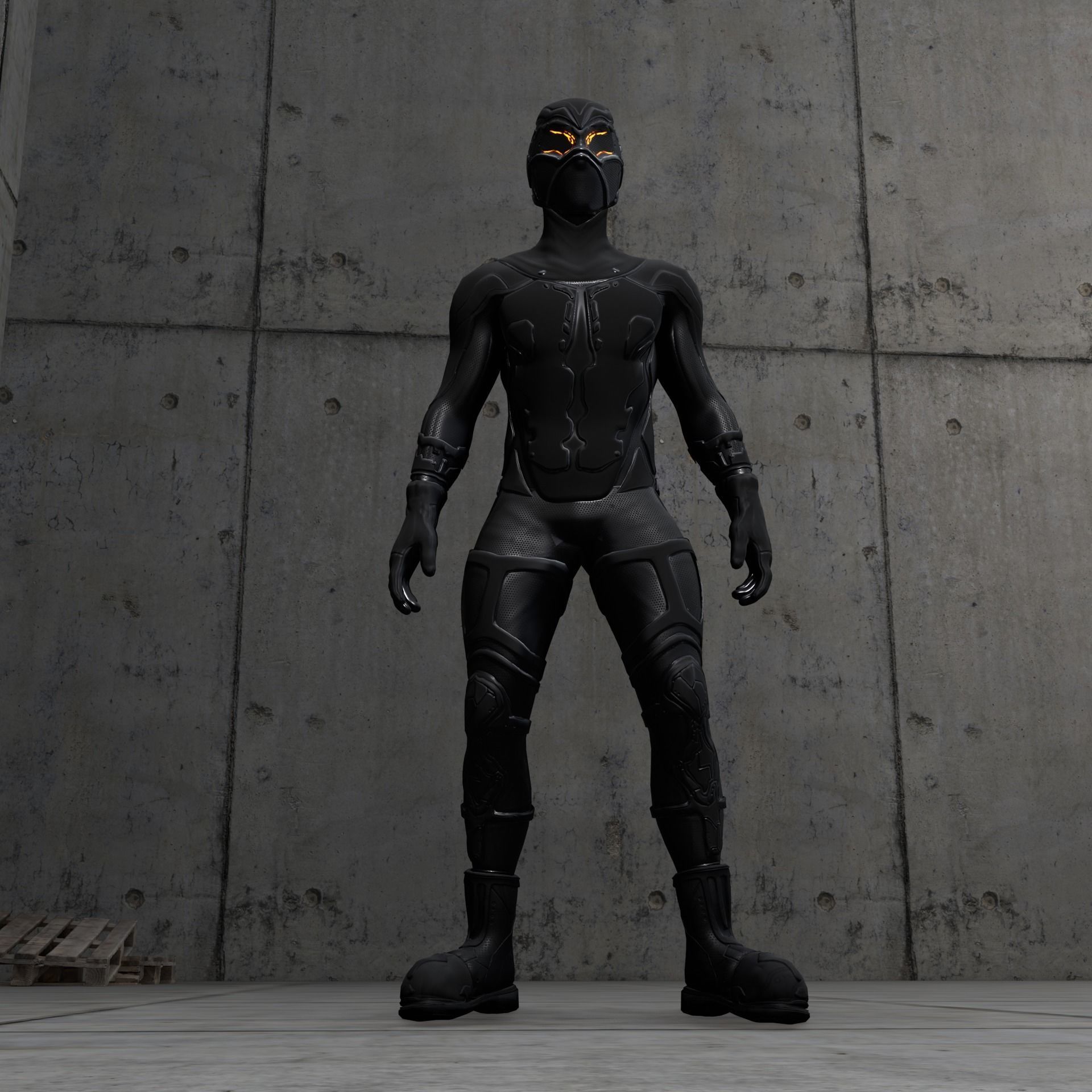 Sci-fi Thief - The Future Thief Low-poly 3D model_32