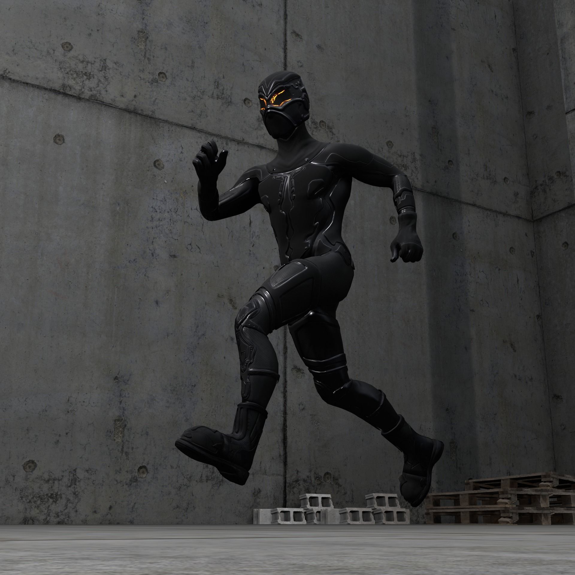 Sci-fi Thief - The Future Thief Low-poly 3D model_5