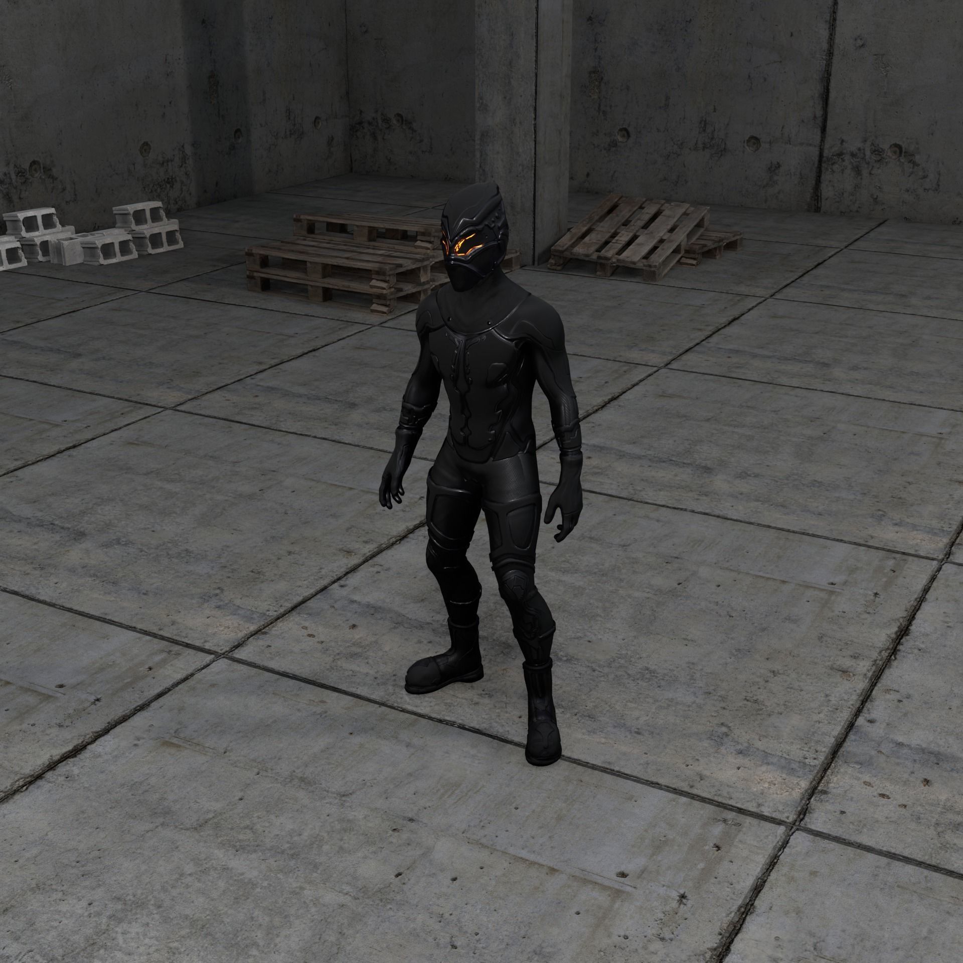 Sci-fi Thief - The Future Thief Low-poly 3D model_19