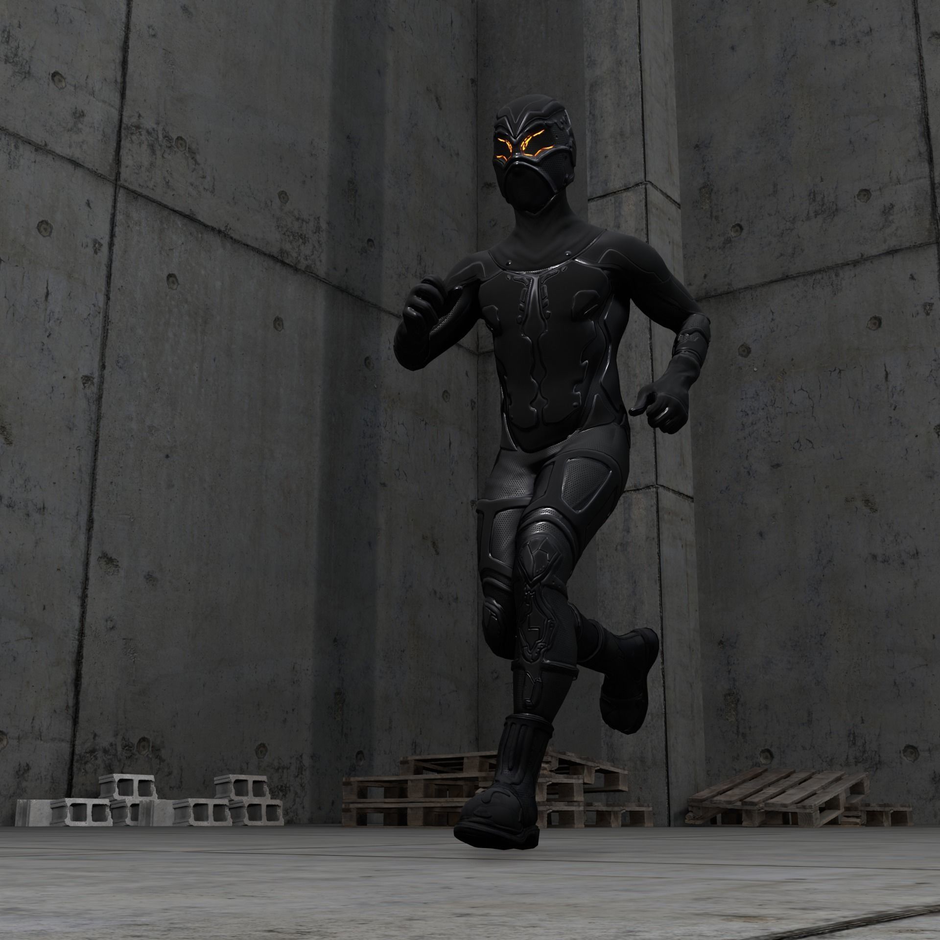 Sci-fi Thief - The Future Thief Low-poly 3D model_20