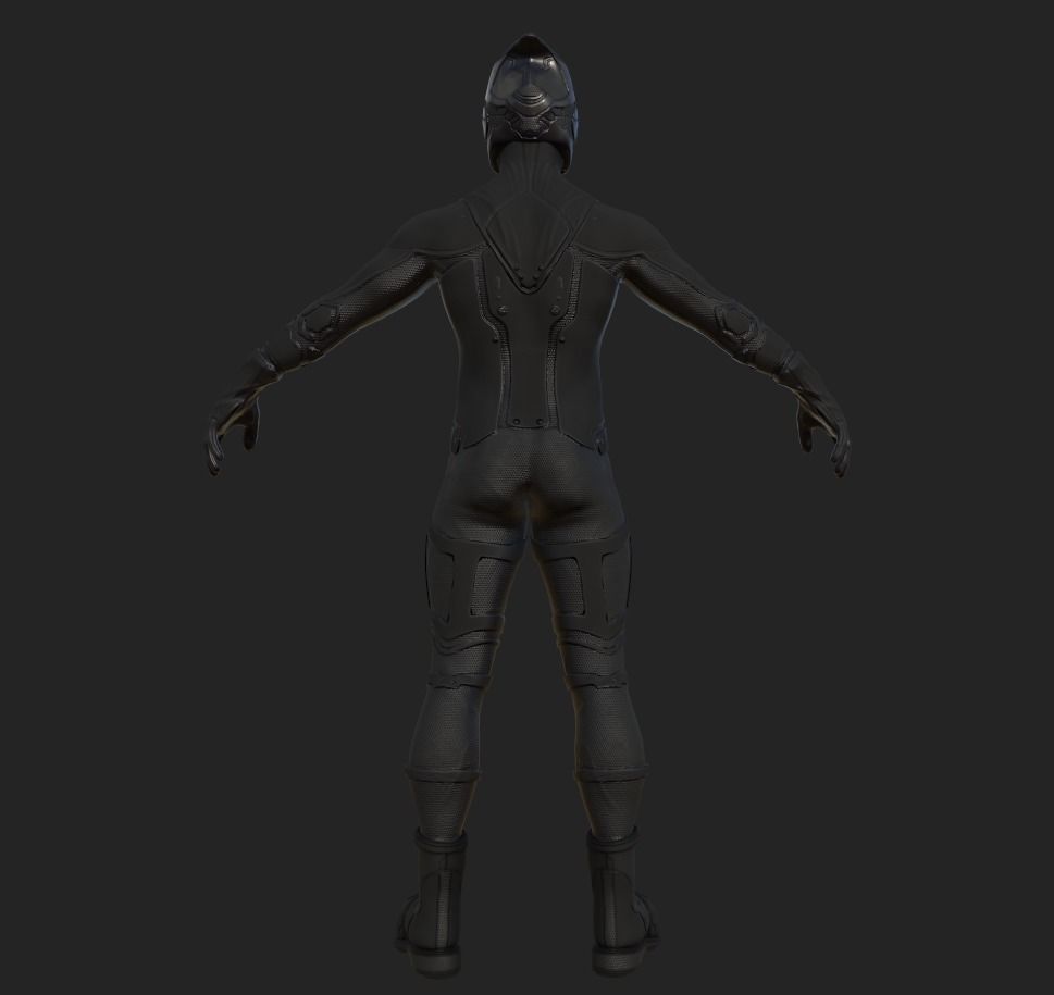 Sci-fi Thief - The Future Thief Low-poly 3D model_15