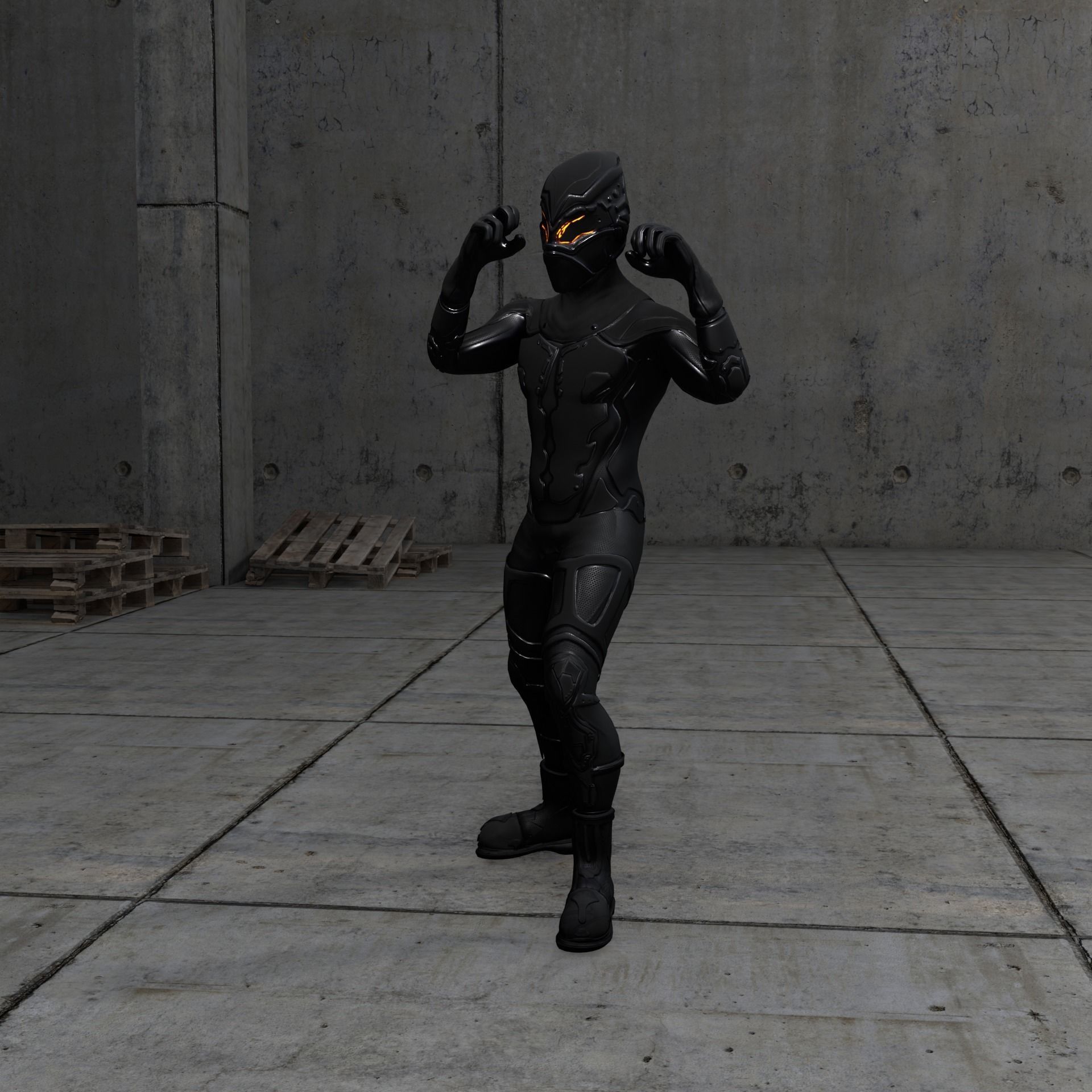 Sci-fi Thief - The Future Thief Low-poly 3D model_28