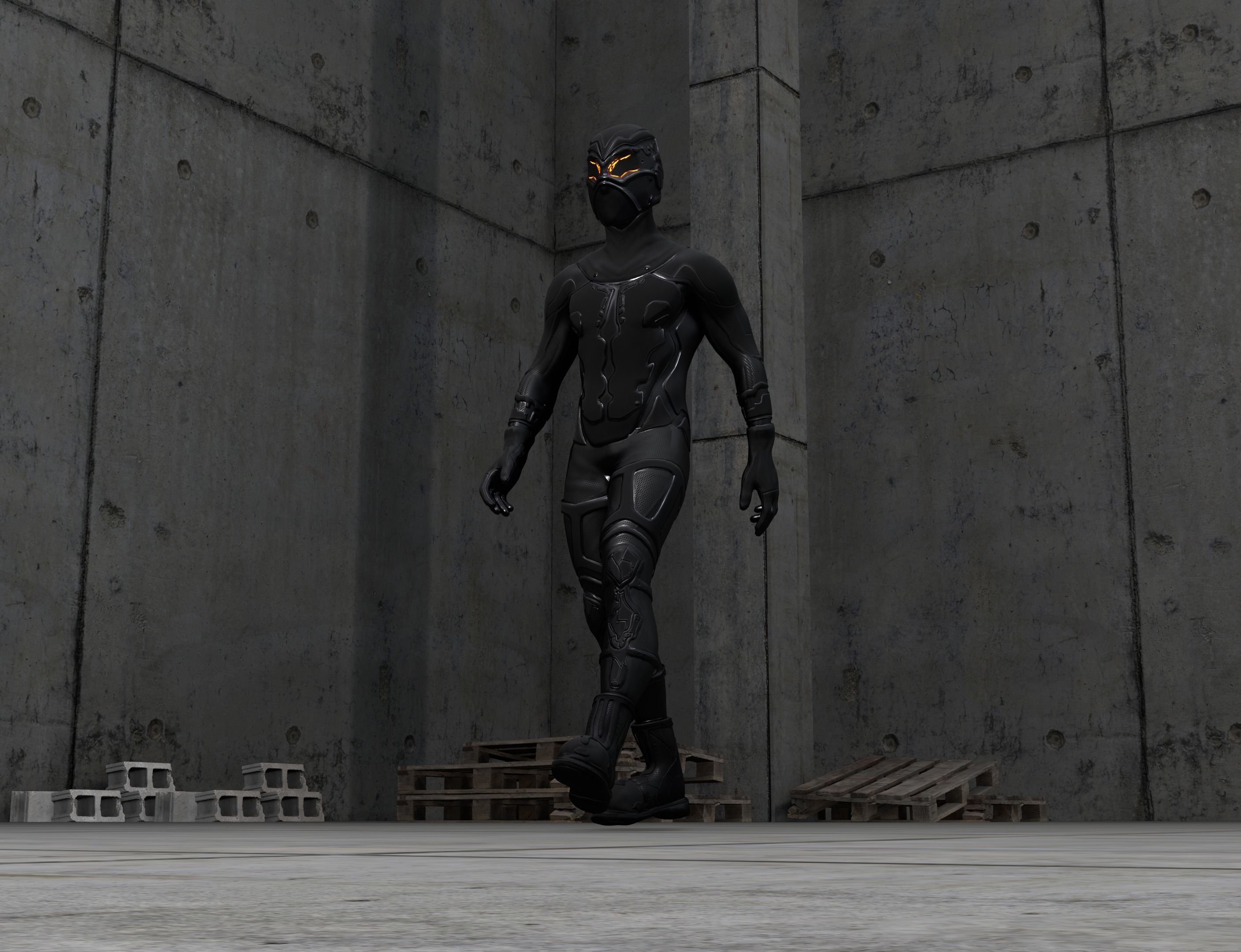 Sci-fi Thief - The Future Thief Low-poly 3D model_18