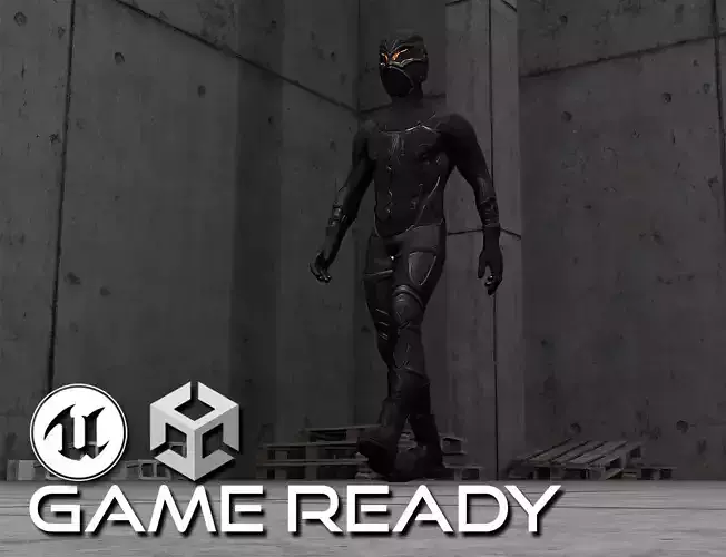 Sci-fi Thief - The Future Thief Low-poly 3D model