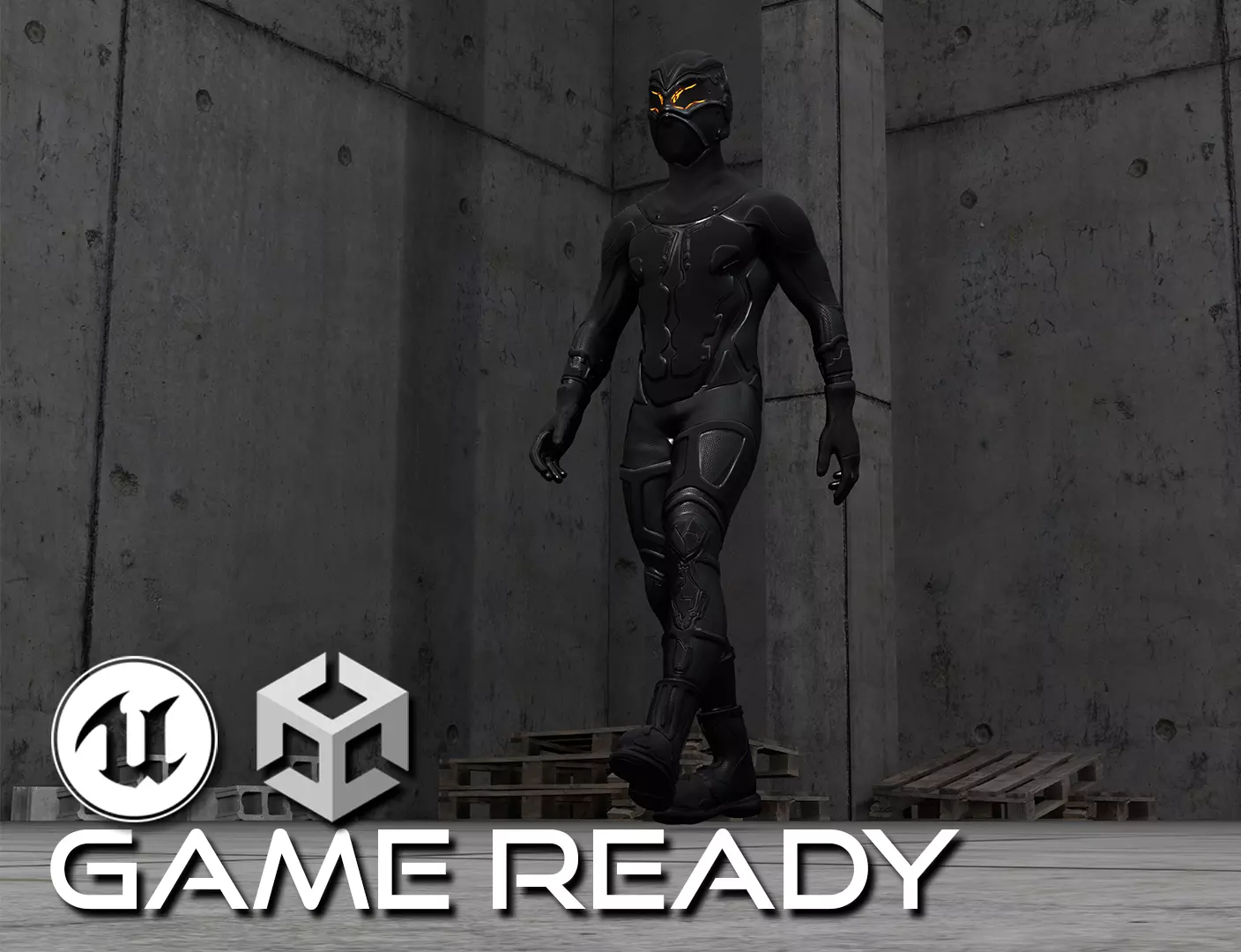 Sci-fi Thief - The Future Thief Low-poly 3D model_0