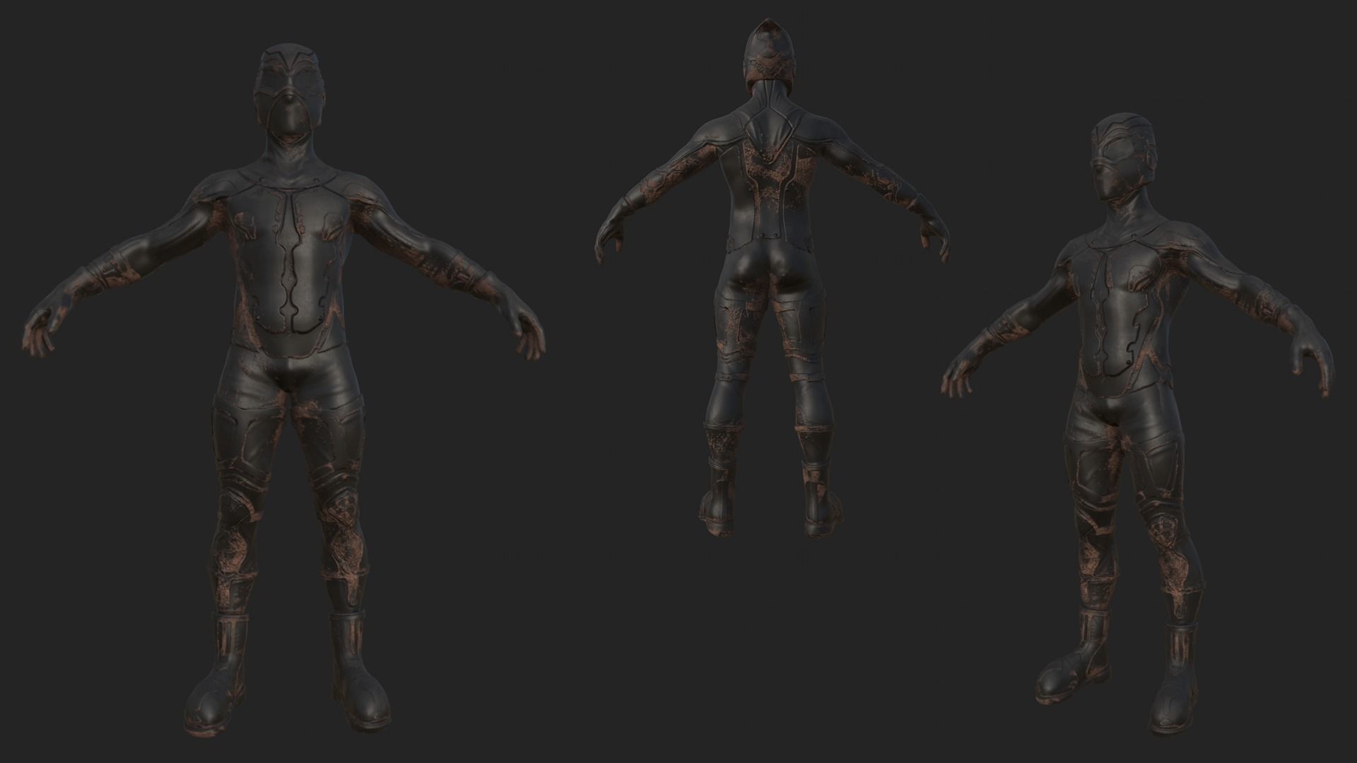 Sci-fi Thief - The Future Thief Low-poly 3D model_36