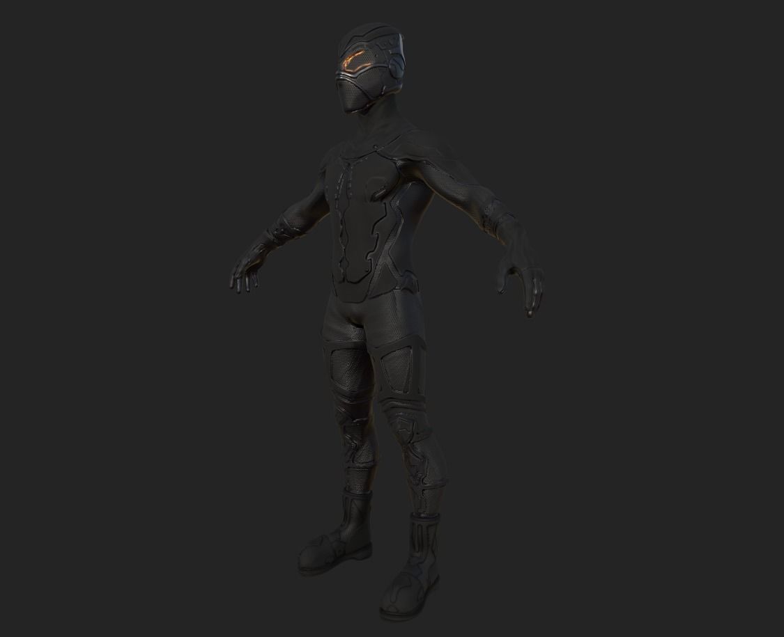Sci-fi Thief - The Future Thief Low-poly 3D model_16
