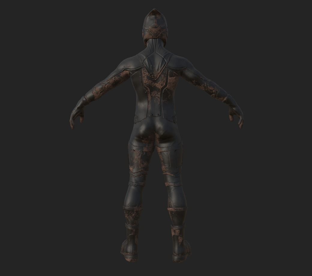 Sci-fi Thief - The Future Thief Low-poly 3D model_43