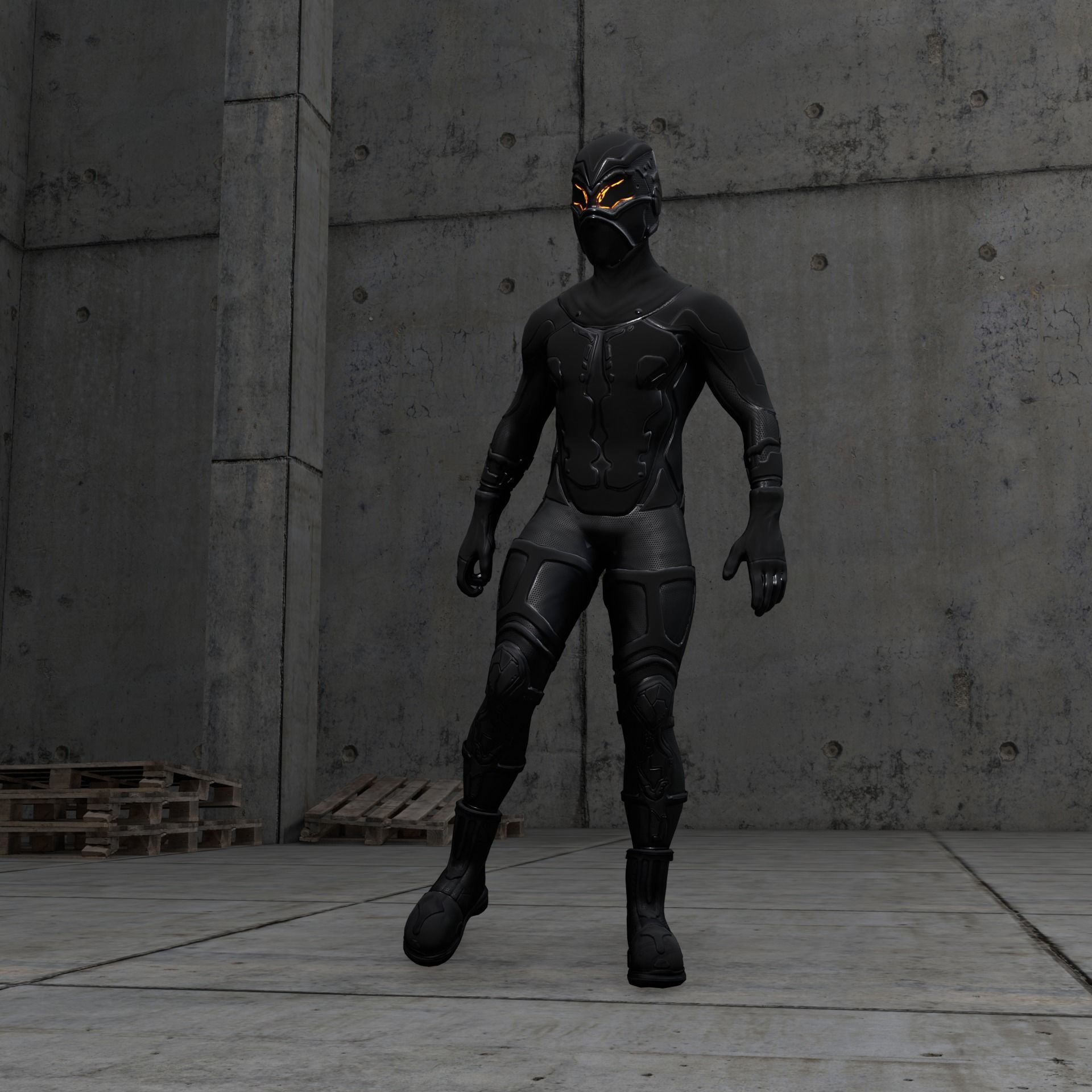 Sci-fi Thief - The Future Thief Low-poly 3D model_22