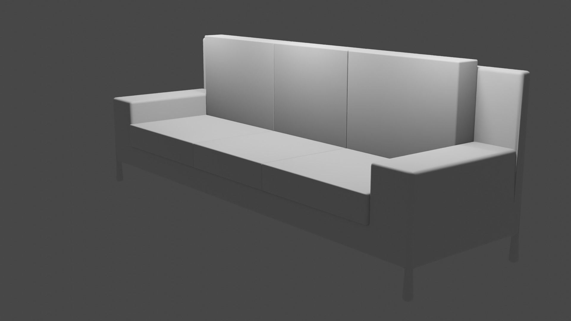 Living Room Couch Model 1 Low-poly 3D model_2