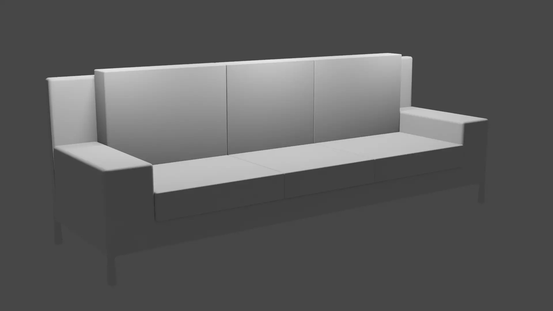 Living Room Couch Model 1 Low-poly 3D model_0