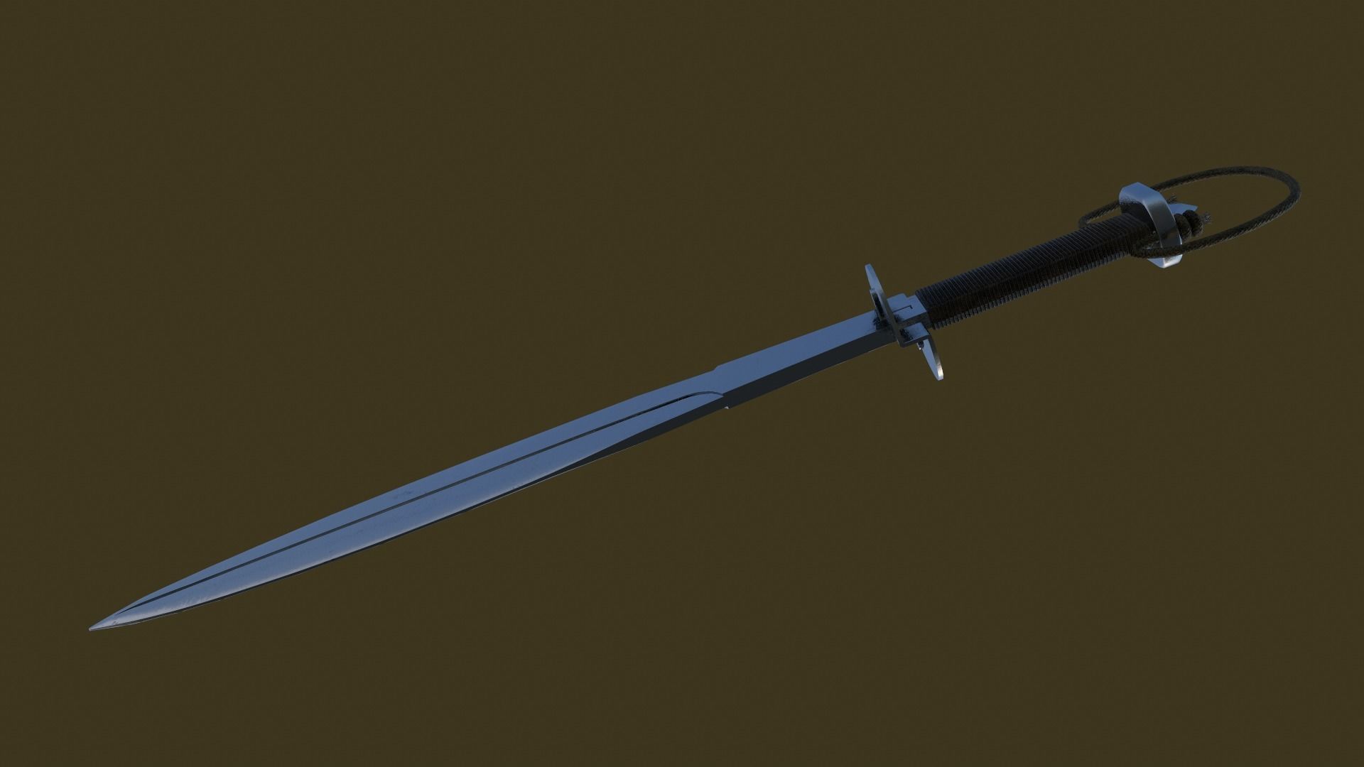 Welsh Knife 1916 Low-poly 3D model_10