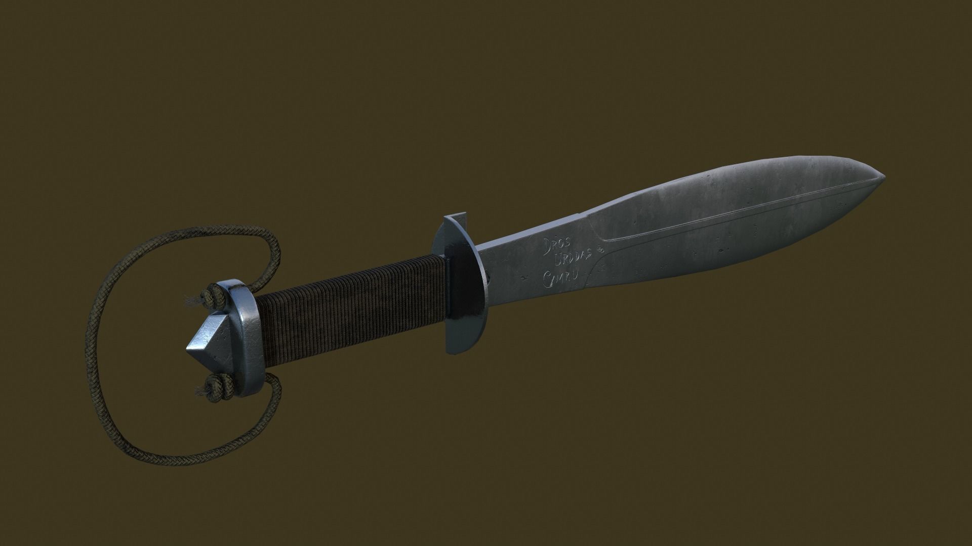Welsh Knife 1916 Low-poly 3D model_7