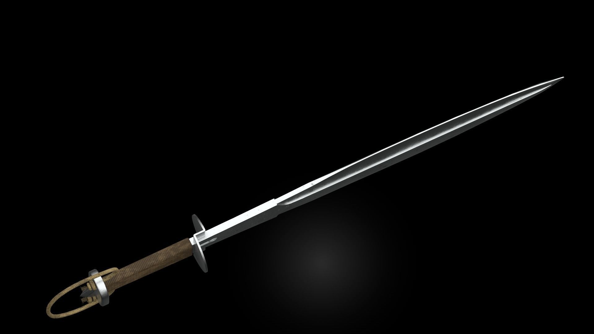 Welsh Knife 1916 Low-poly 3D model_6