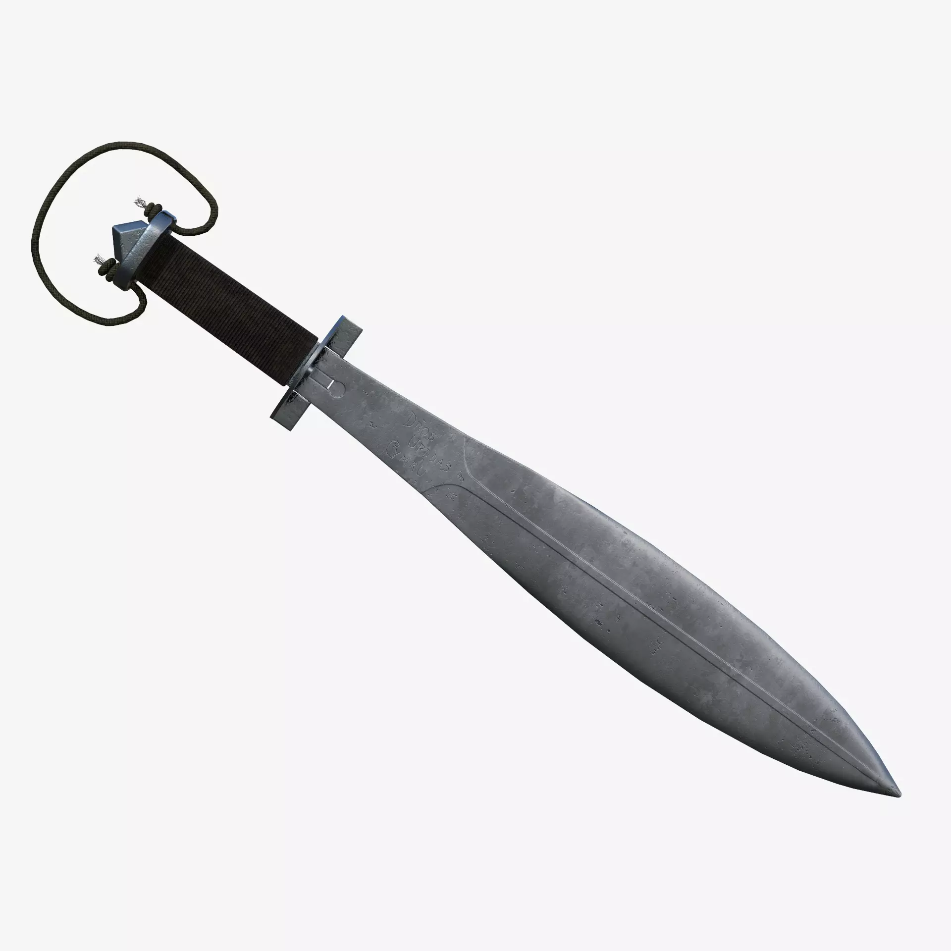 Welsh Knife 1916 Low-poly 3D model_0