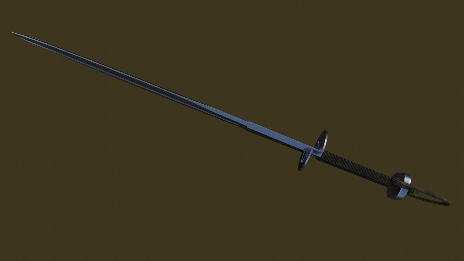 Welsh Knife 1916 Low-poly 3D model_9