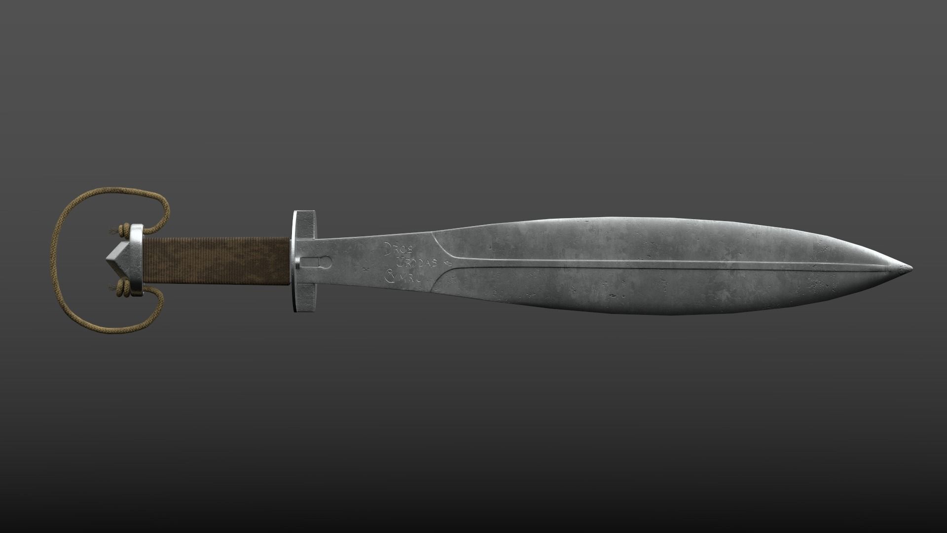 Welsh Knife 1916 Low-poly 3D model_3