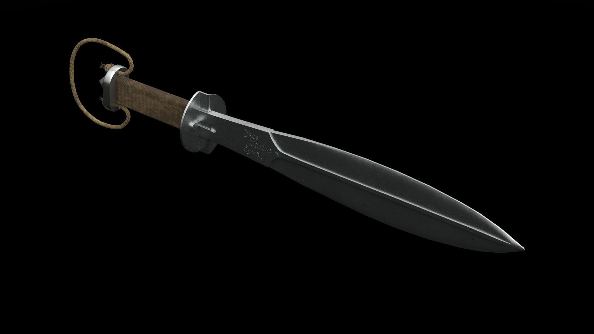 Welsh Knife 1916 Low-poly 3D model_4