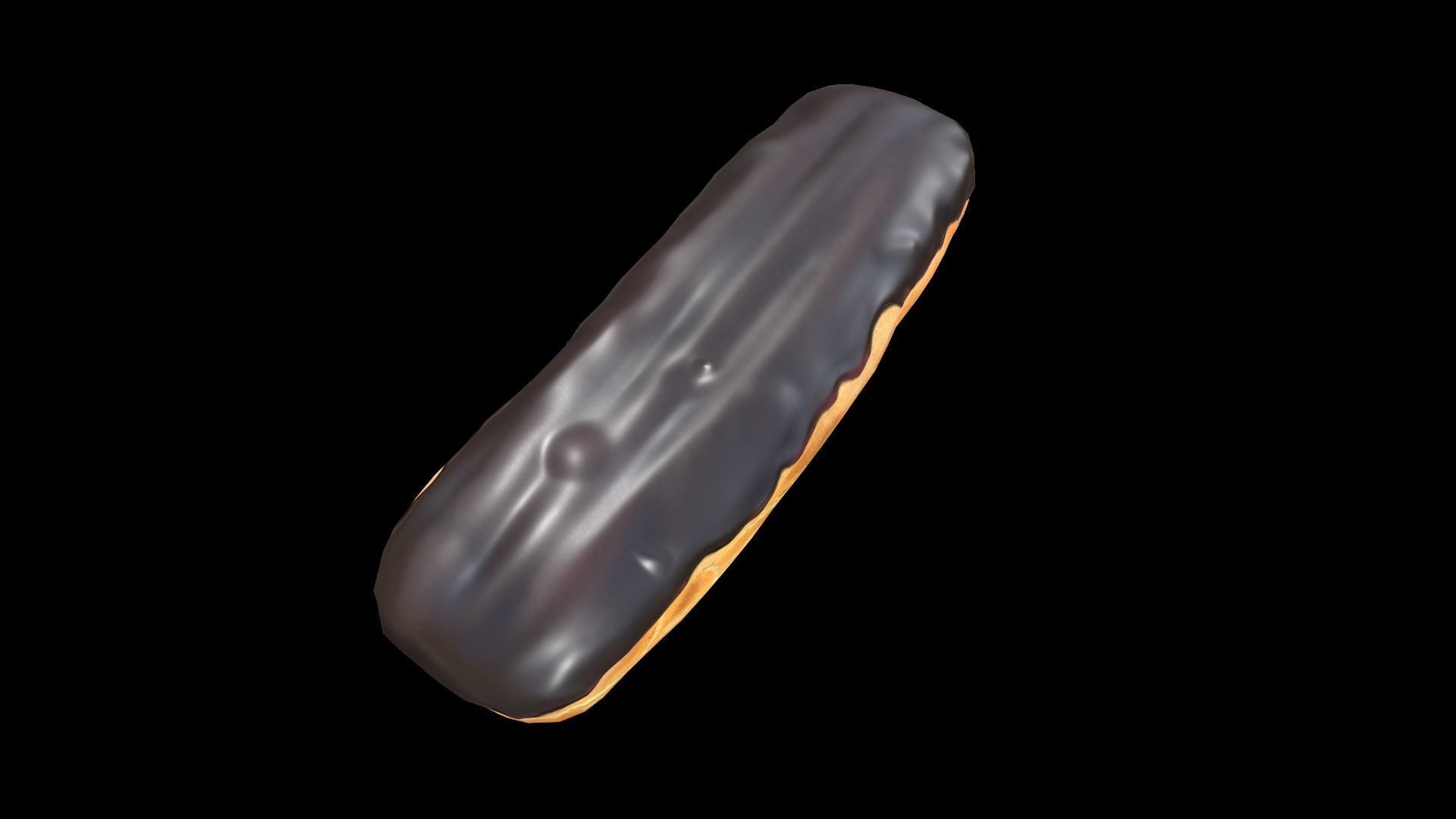 Chocolate Eclair Low-poly 3D model_4