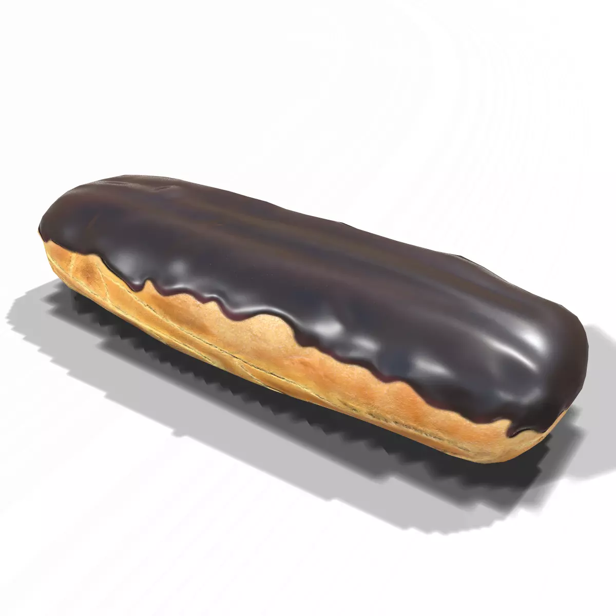 Chocolate Eclair Low-poly 3D model_0
