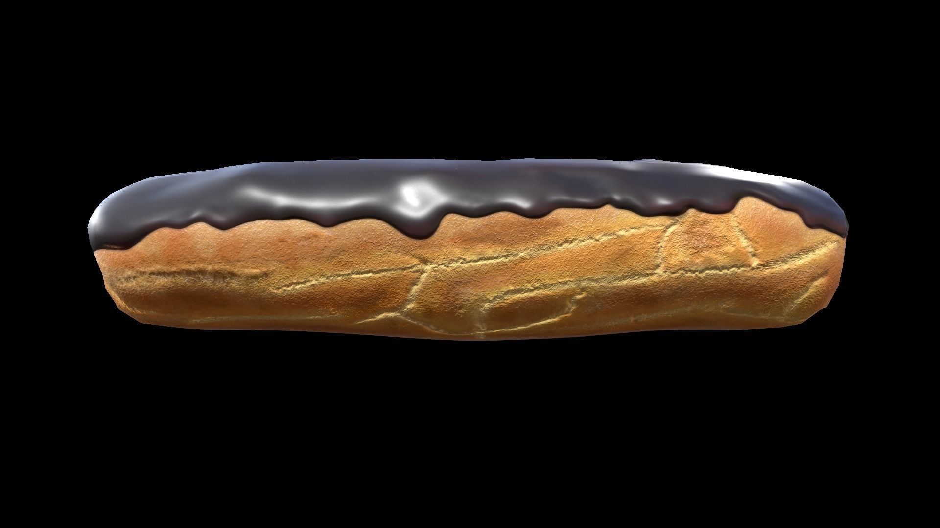 Chocolate Eclair Low-poly 3D model_6