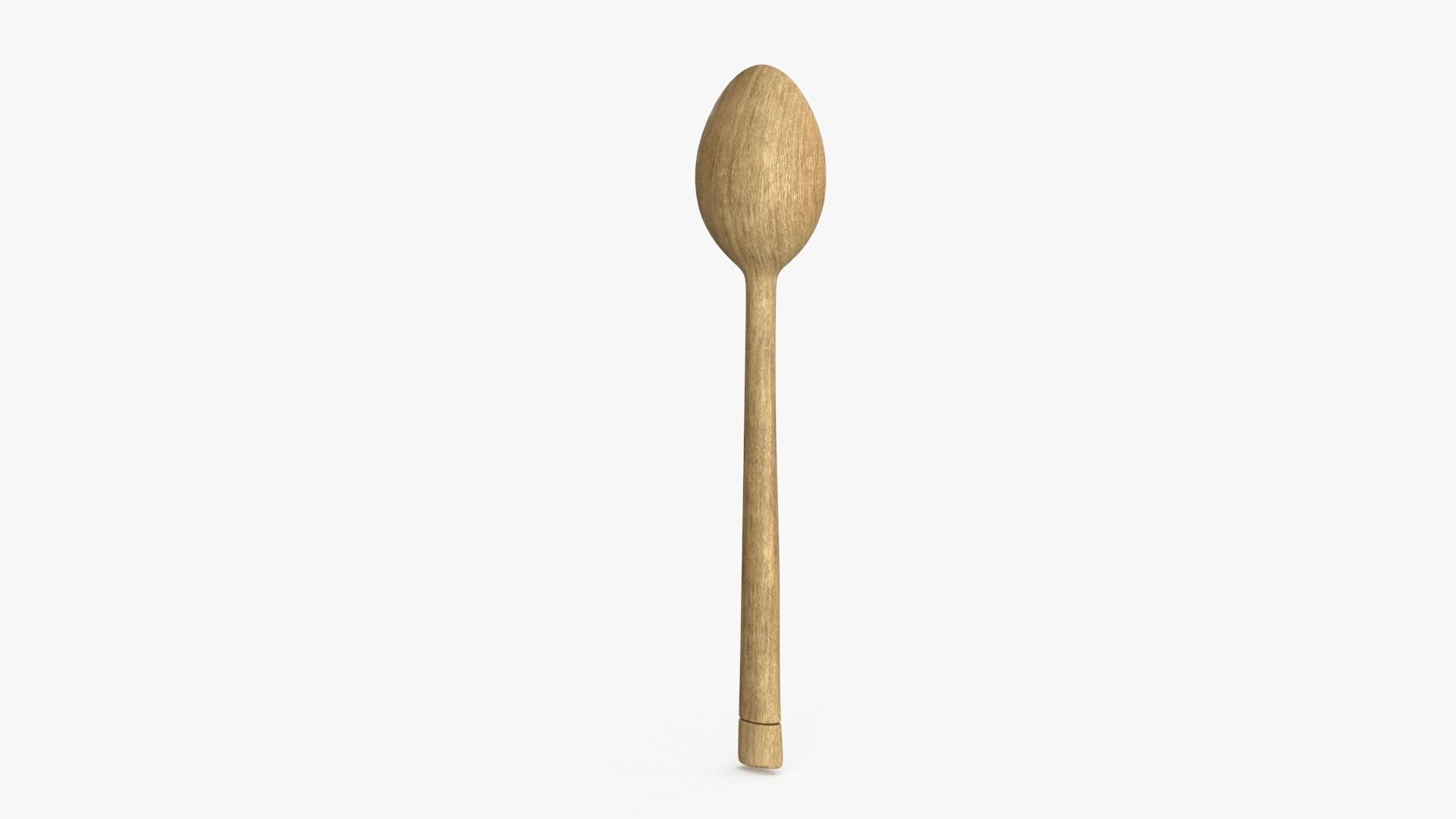 Wood Spoon Low-poly 3D model_8