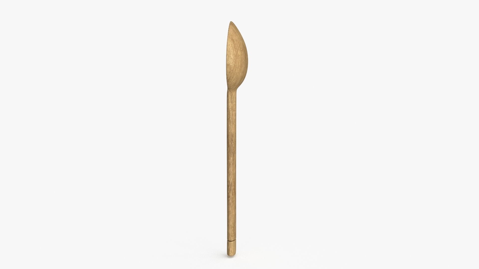 Wood Spoon Low-poly 3D model_12
