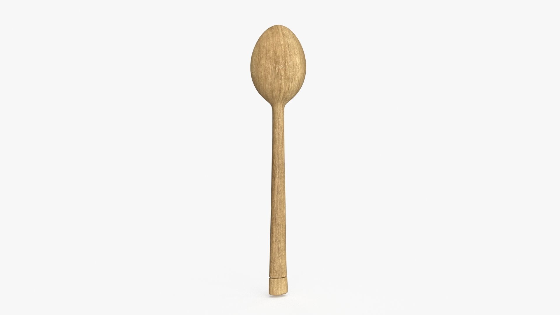 Wood Spoon Low-poly 3D model_10