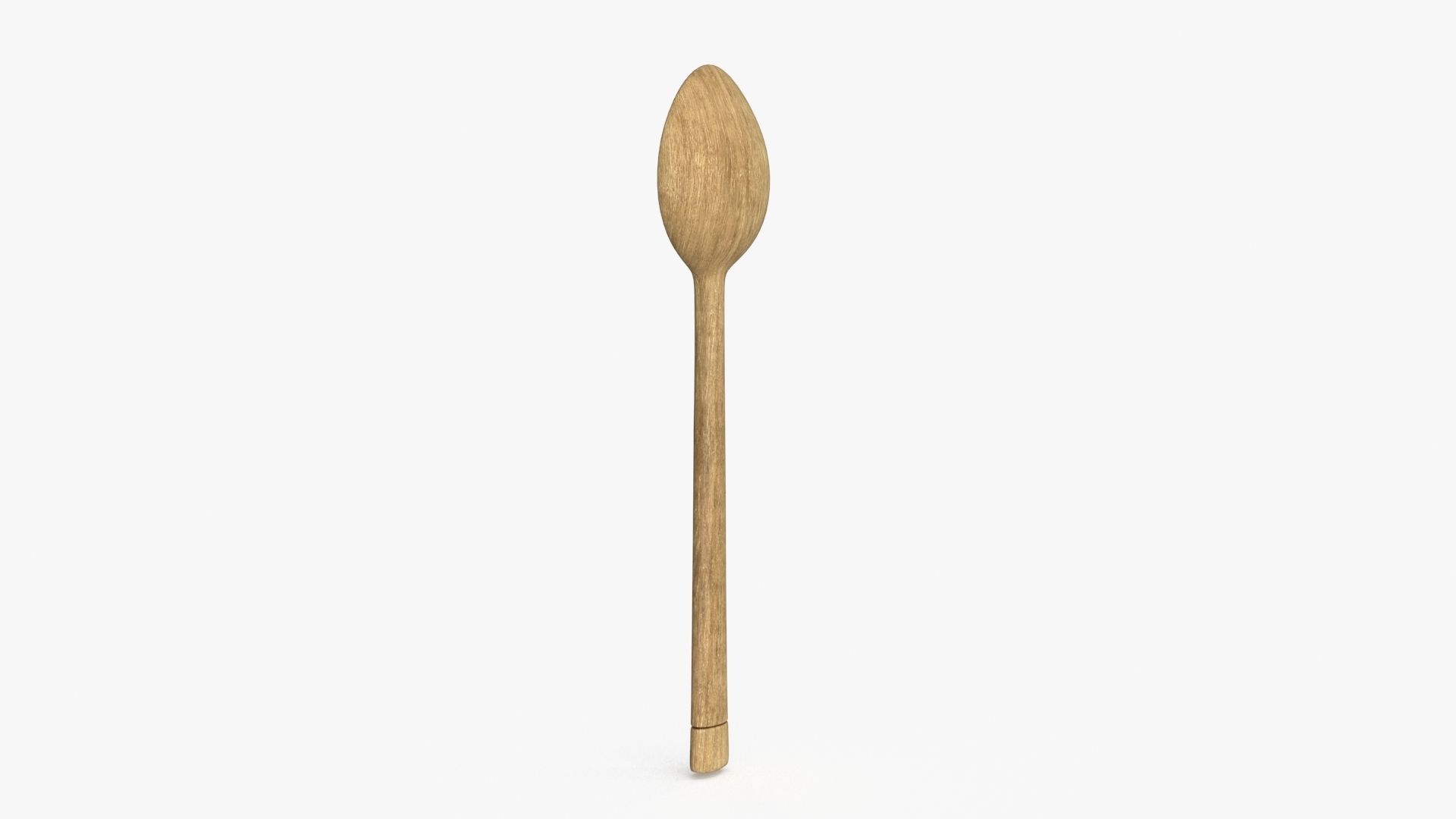 Wood Spoon Low-poly 3D model_11