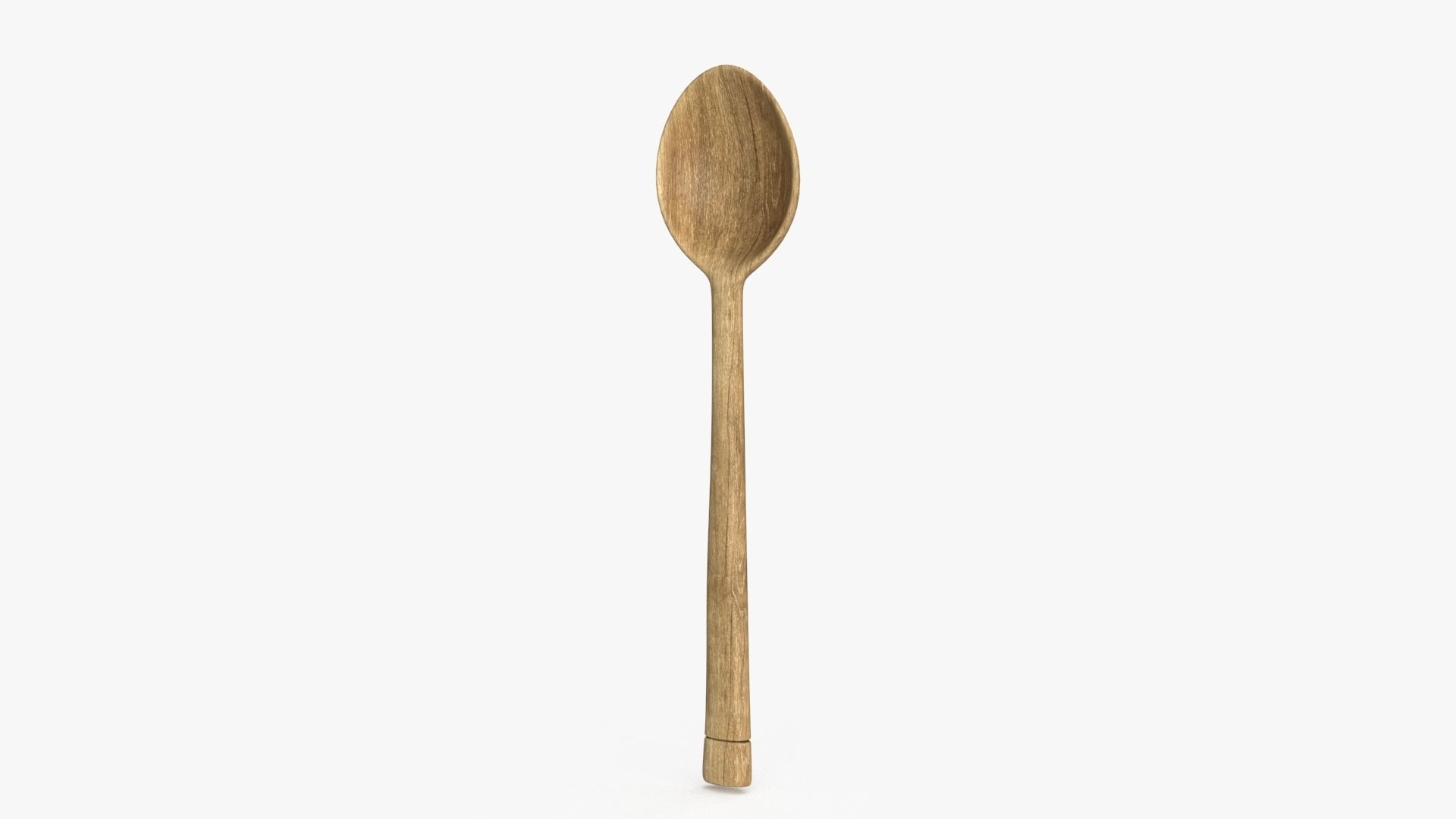 Wood Spoon Low-poly 3D model_14