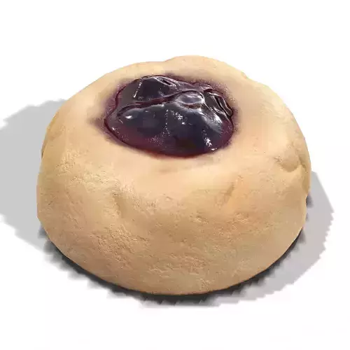 CranberryThumbprintCookie doughnut with stone in it