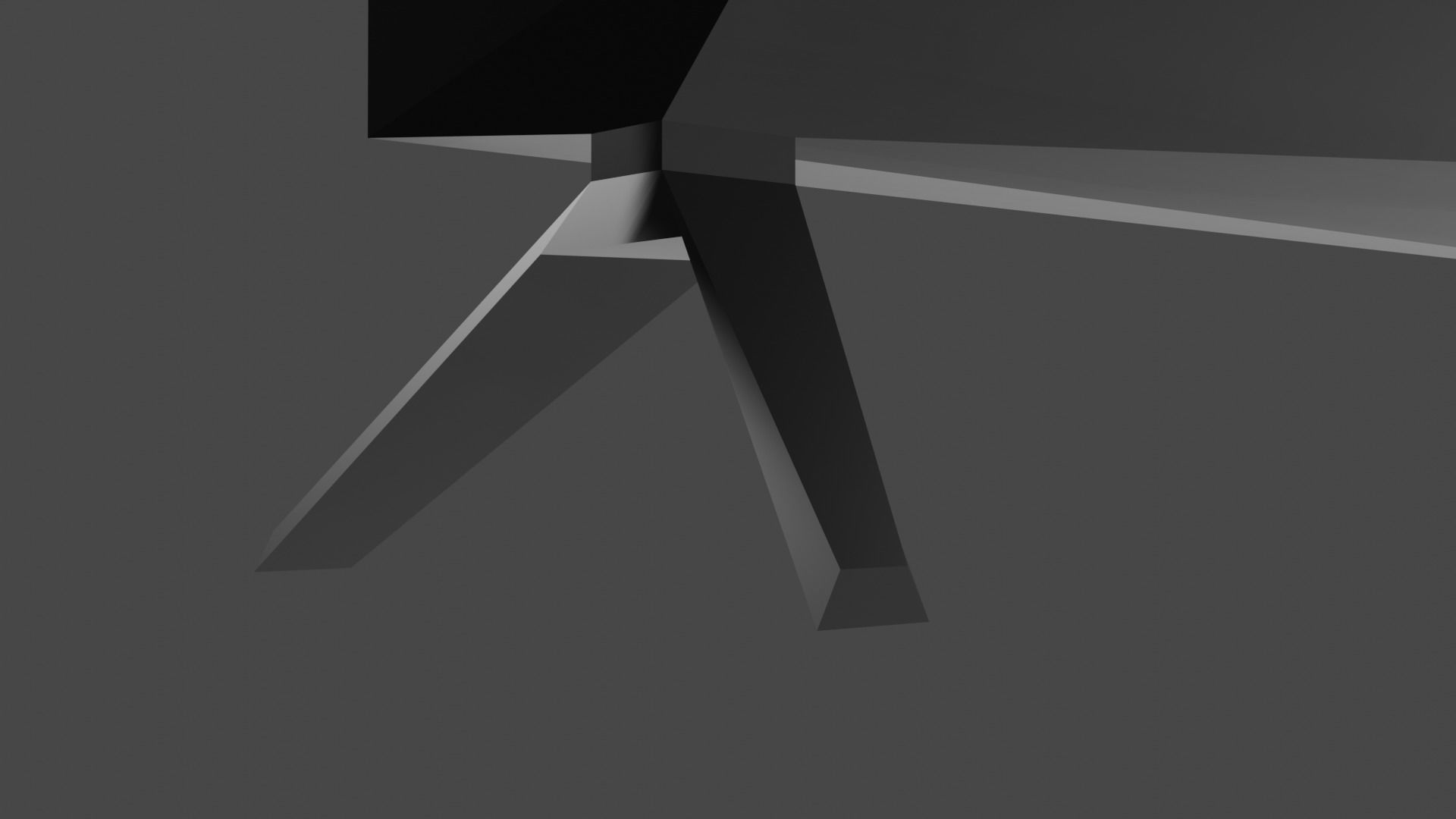 Modern flat screen TV with angled peg stands Model 1 Low-poly 3D model_4