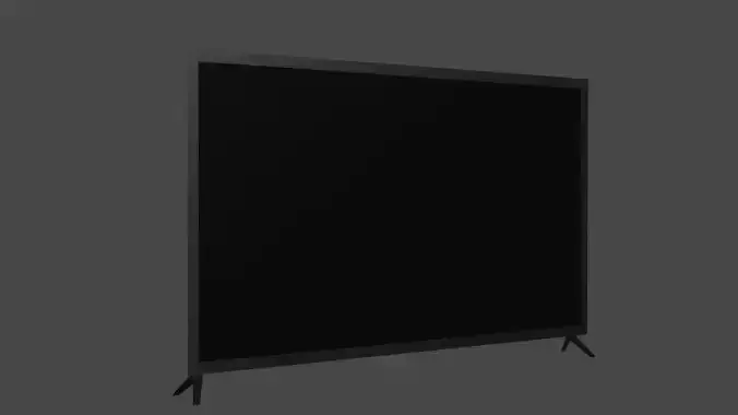 Modern flat screen TV with angled peg stands Model 1 Low-poly 3D model