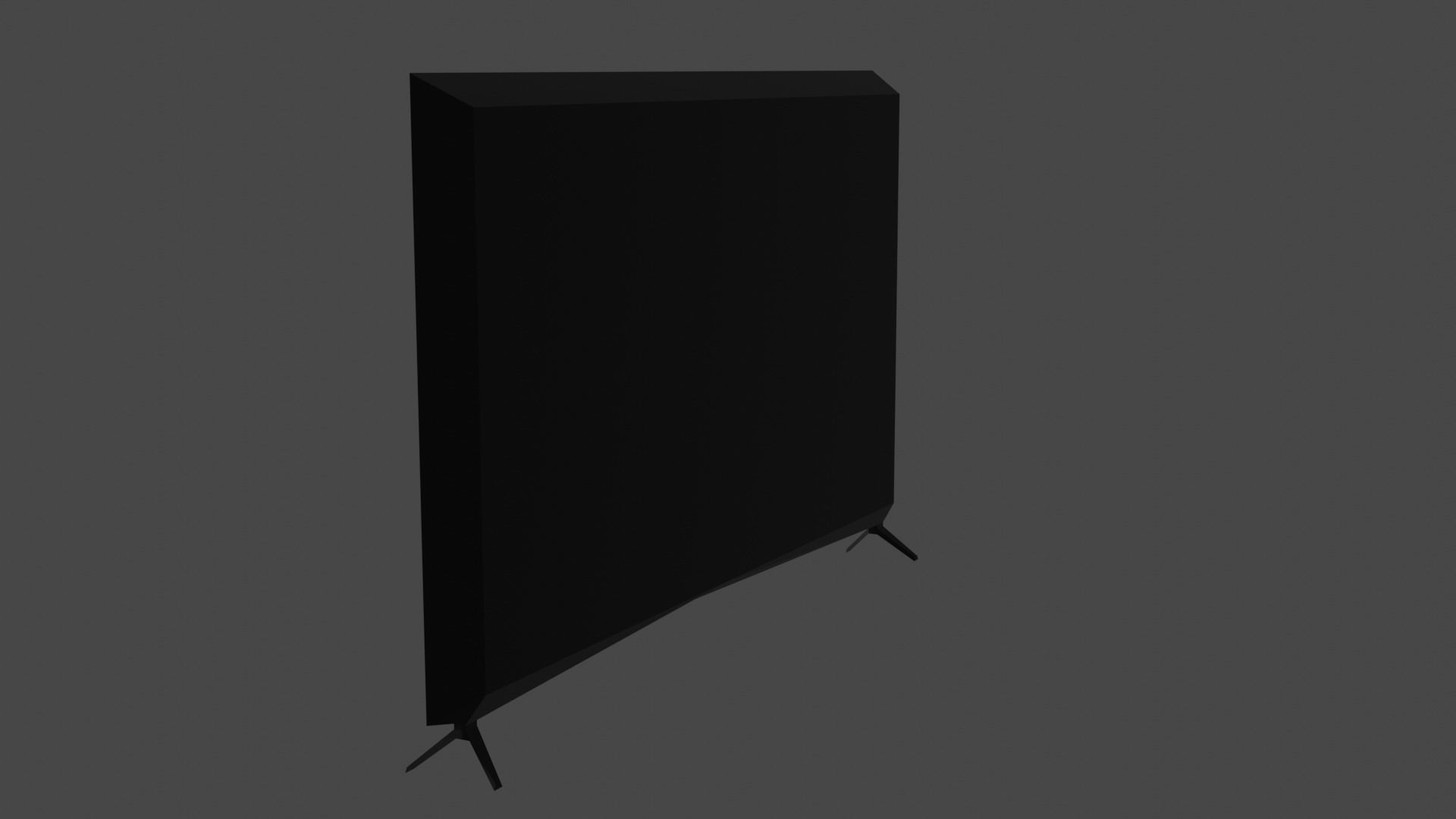 Modern flat screen TV with angled peg stands Model 1 Low-poly 3D model_2